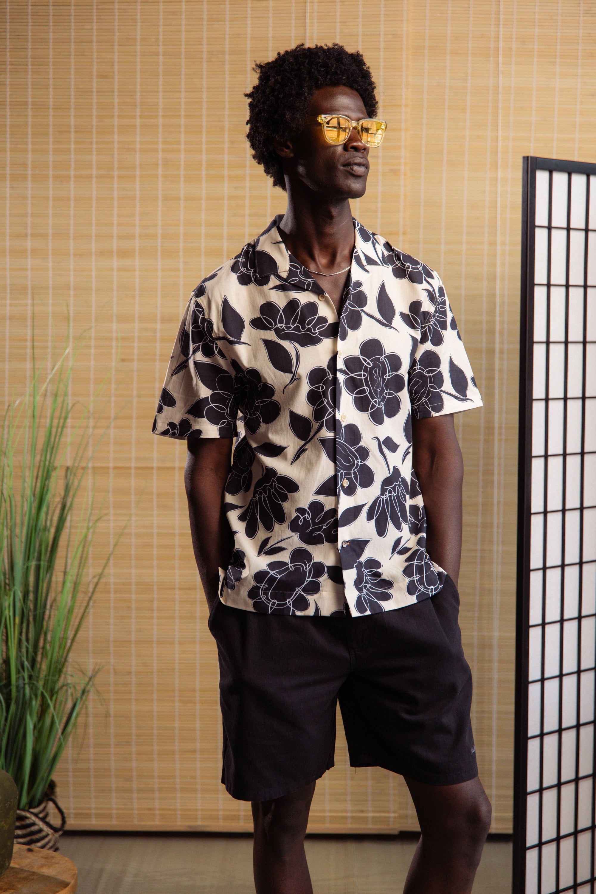 Camp Collar Shirt - Sake Flowers