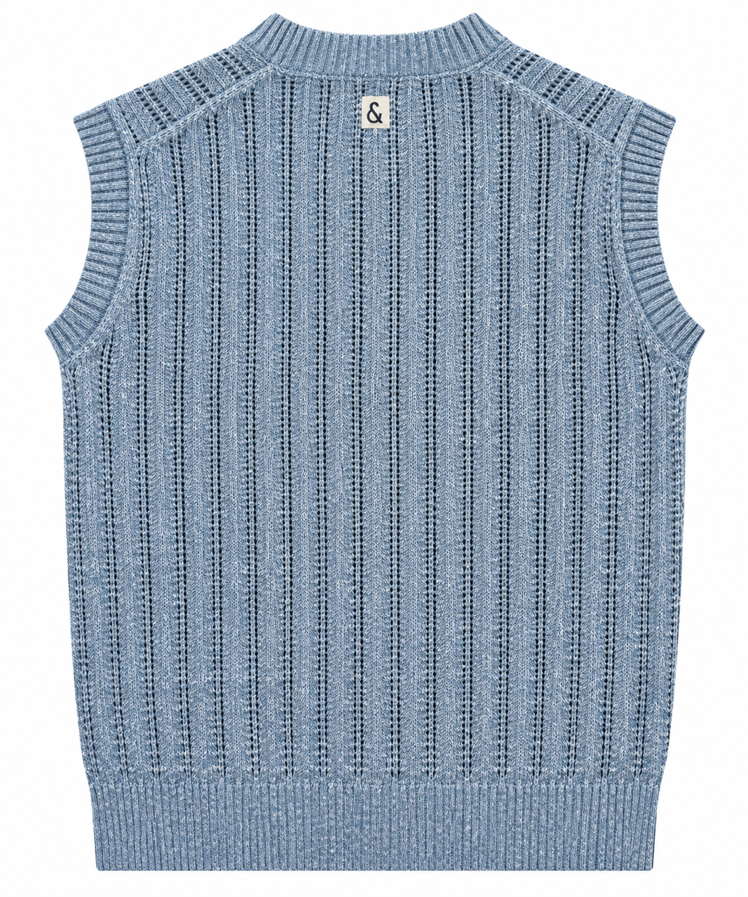 Pullunder Leinen Blend Structured - Denim