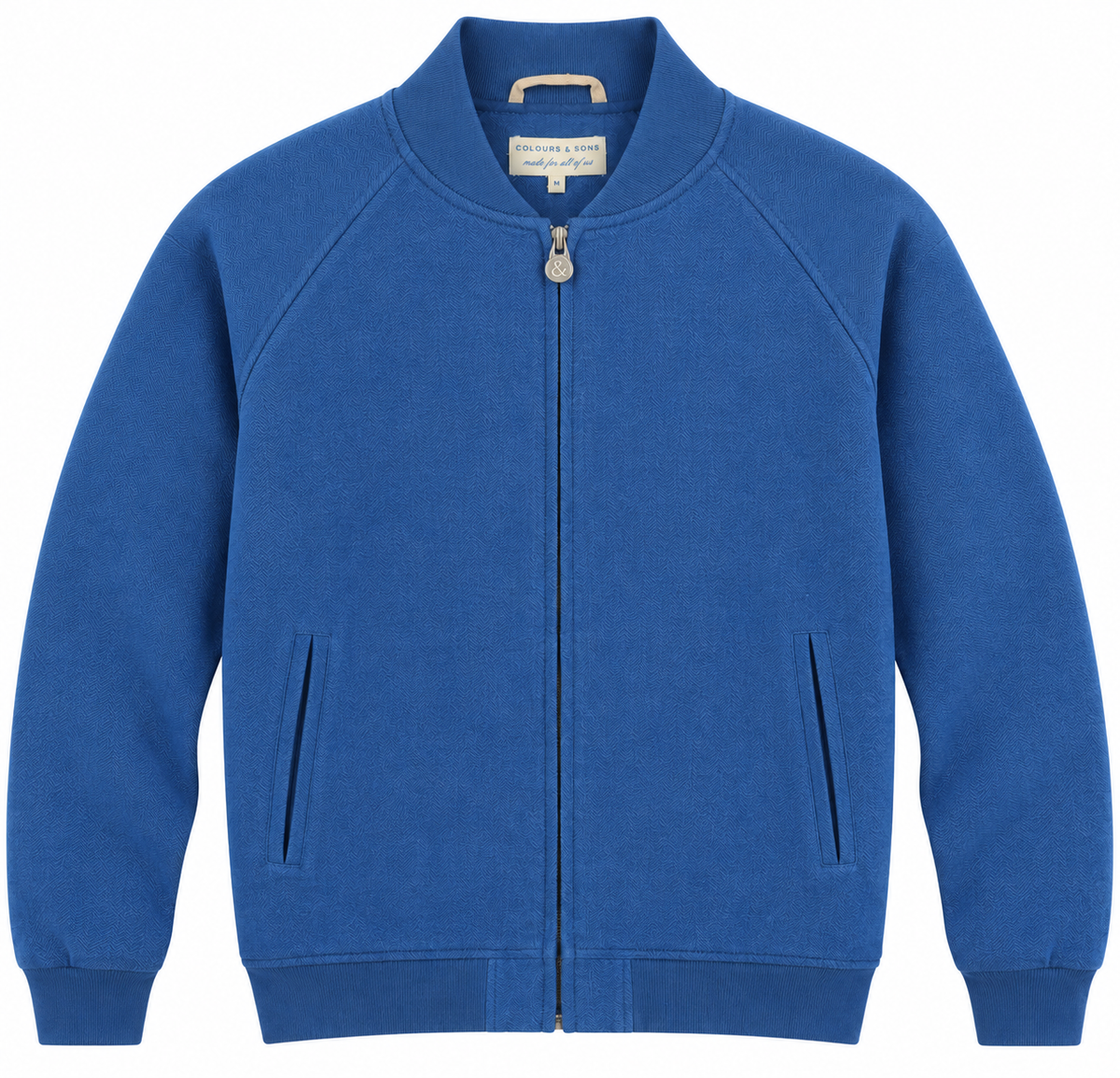 Blouson Herringbone Leinen Blend- Royal