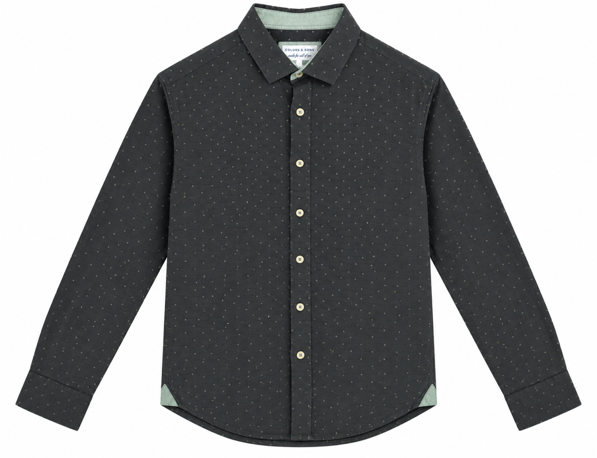 Hemd gemustert - Dobby Dots