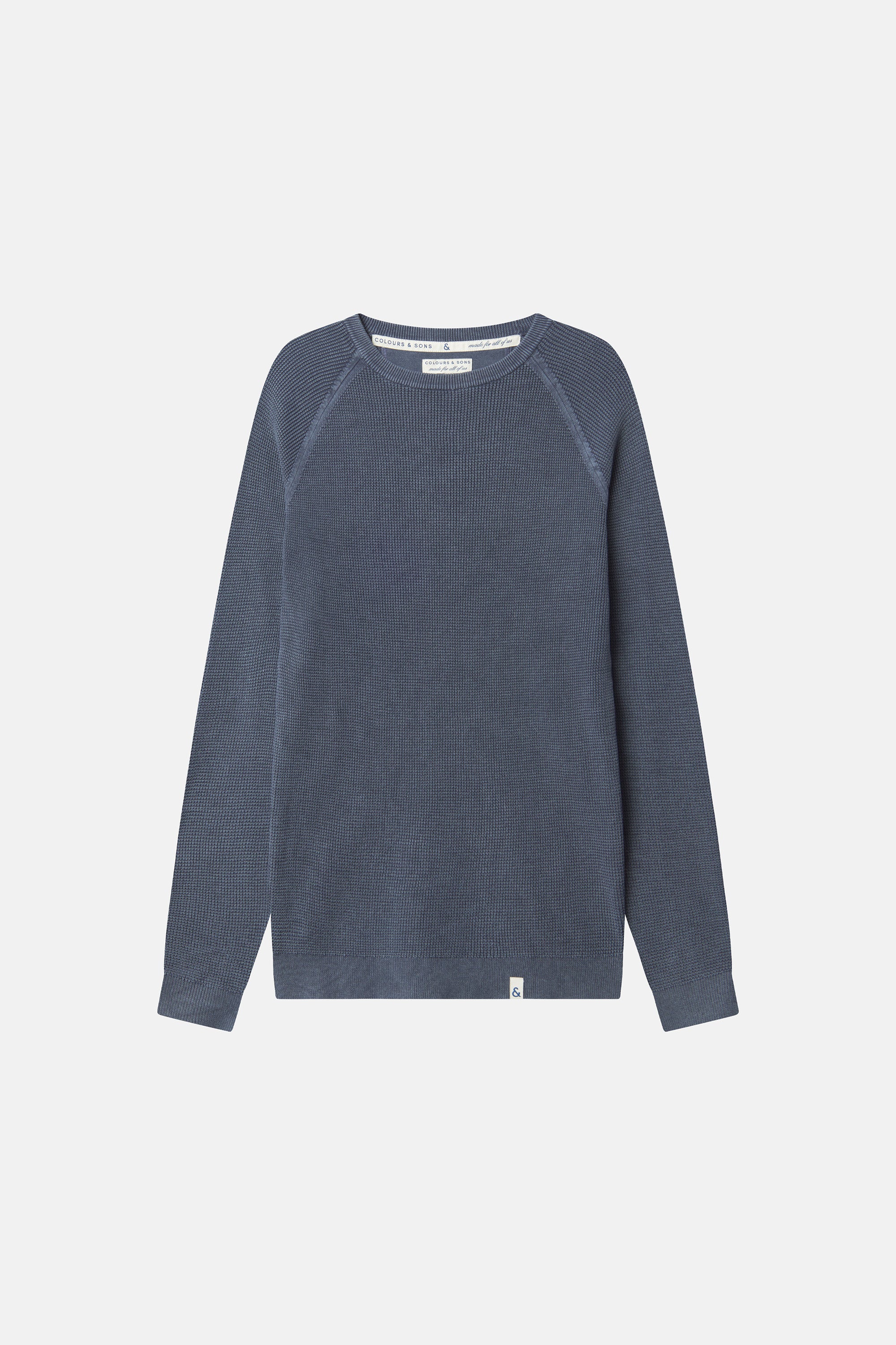 Herren Sweatshirt, blau, 100% Baumwolle von Colours & Sons