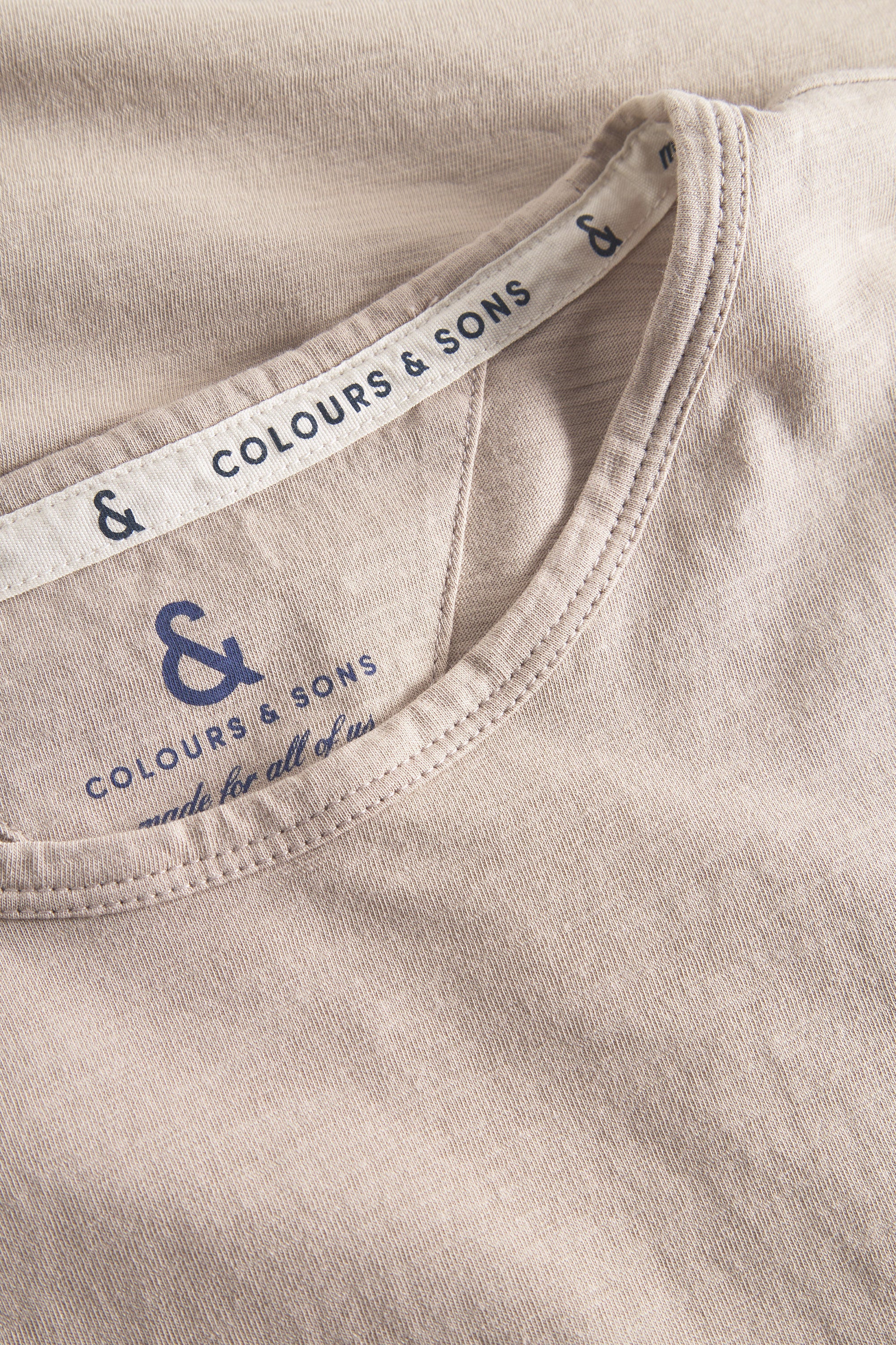Herren T-Shirt, beige, 100% Baumwolle von Colours & Sons