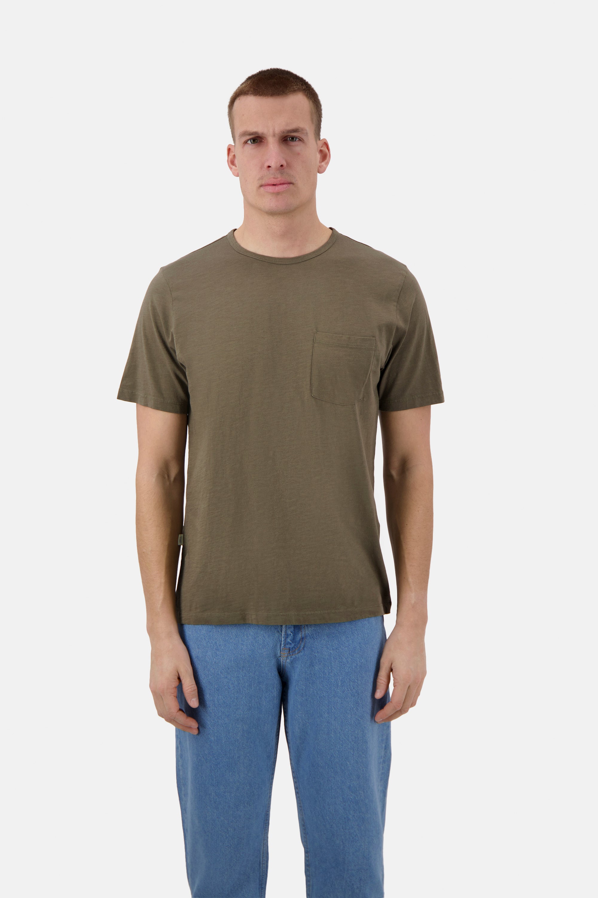 Herren T-Shirt, oliv, 100% Baumwolle von Colours & Sons