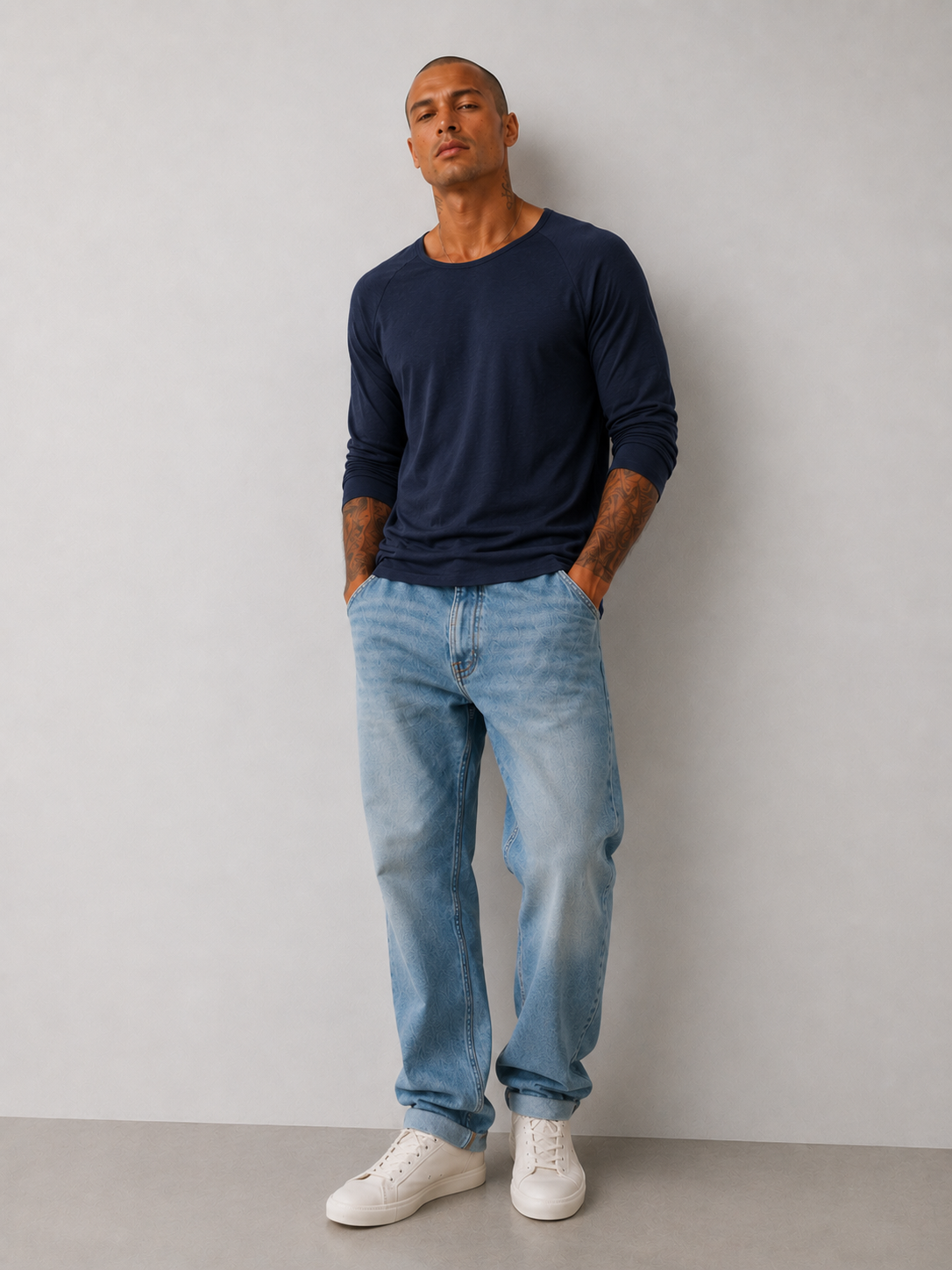 Longsleeve Slub - Navy