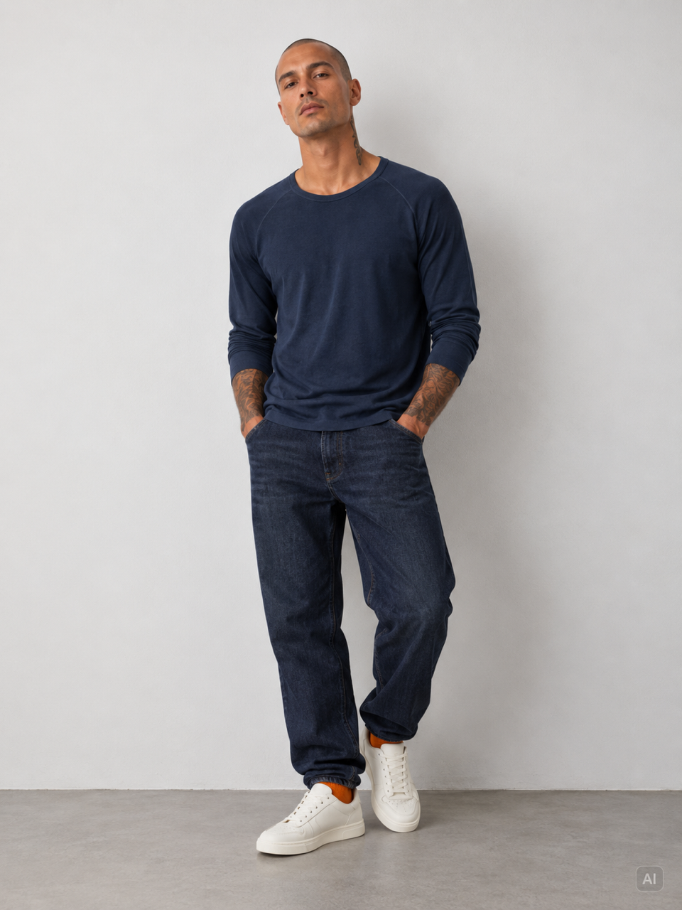 Longsleeve Slub - Navy
