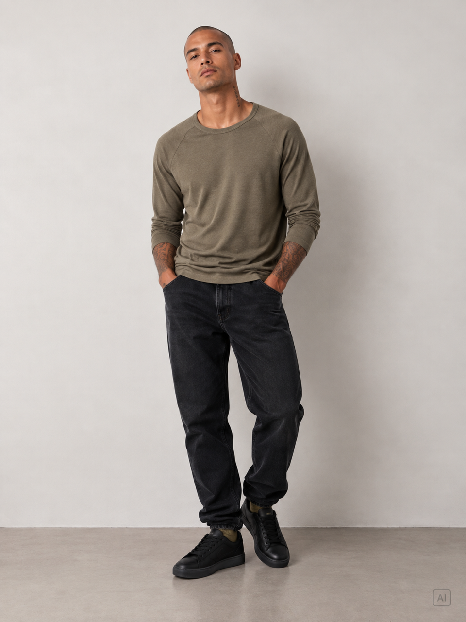 Longsleeve Slub - Olive