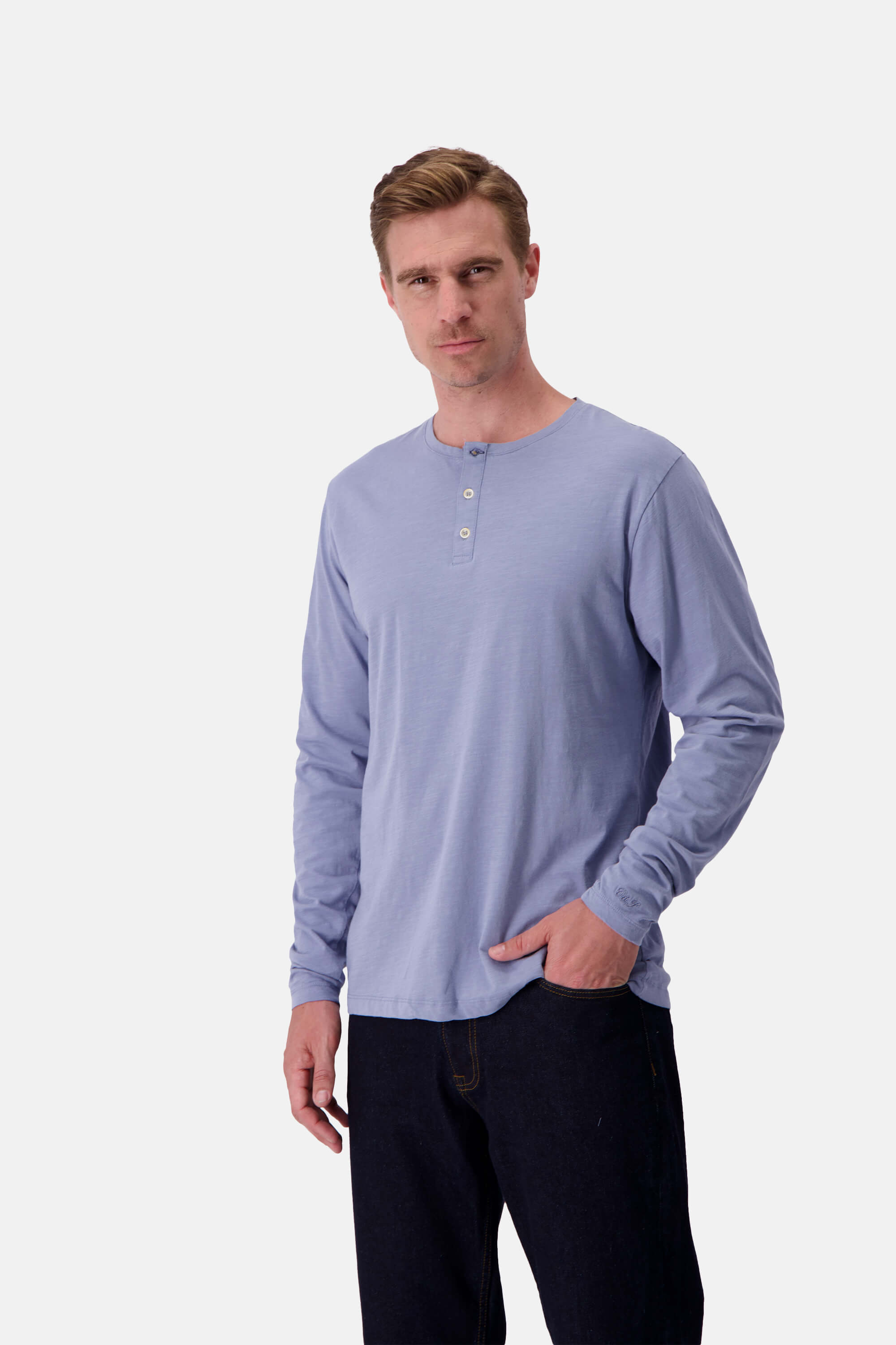 Henley Shirt Slub - Denim