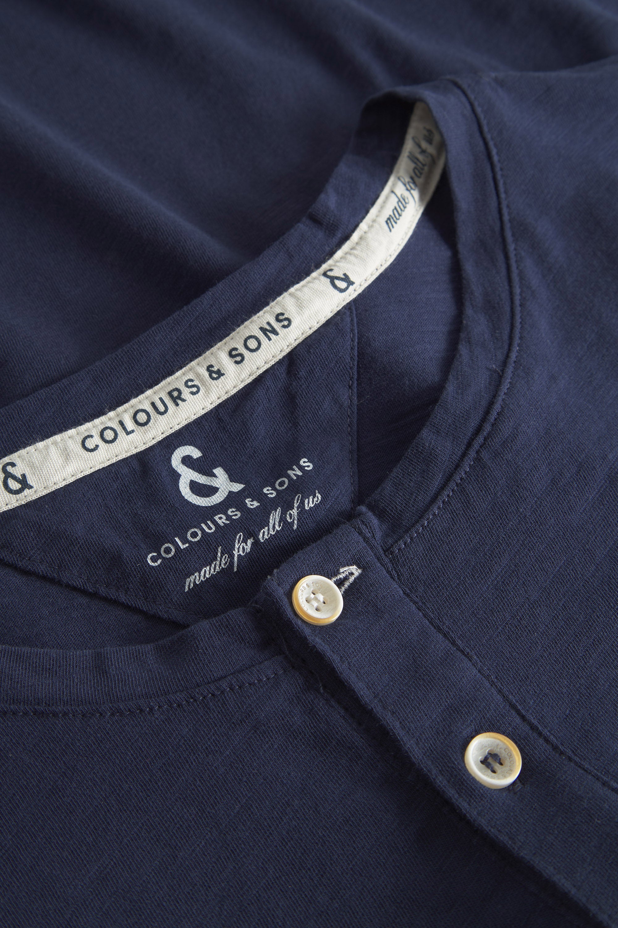 Herren T-Shirt, navy, 100% Baumwolle von Colours & Sons