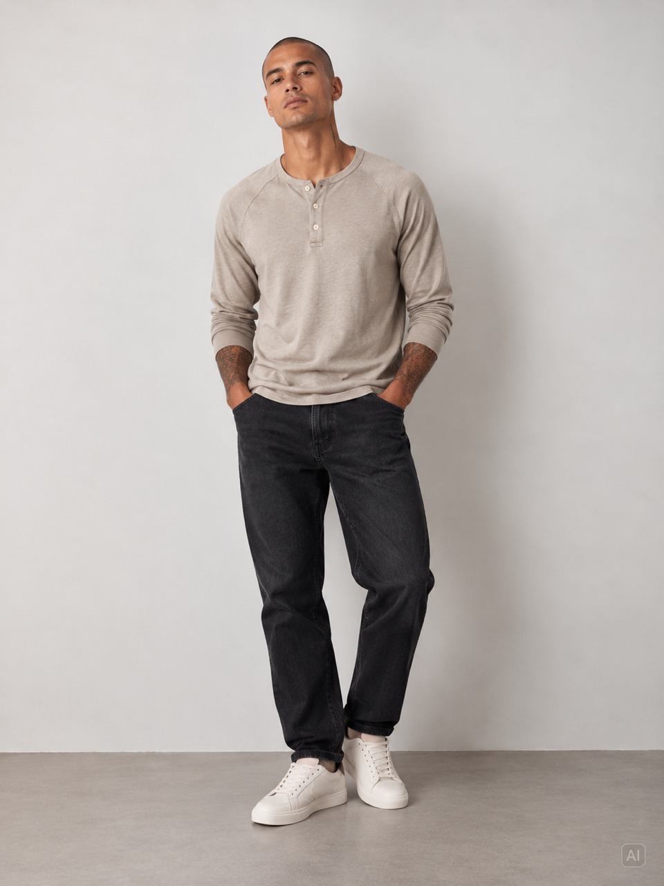 Henley Shirt Slub - Tent