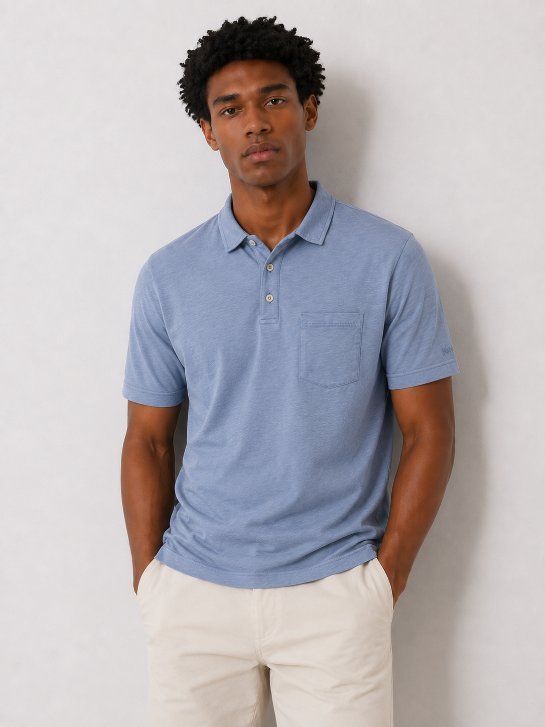 Poloshirt Slub - Denim
