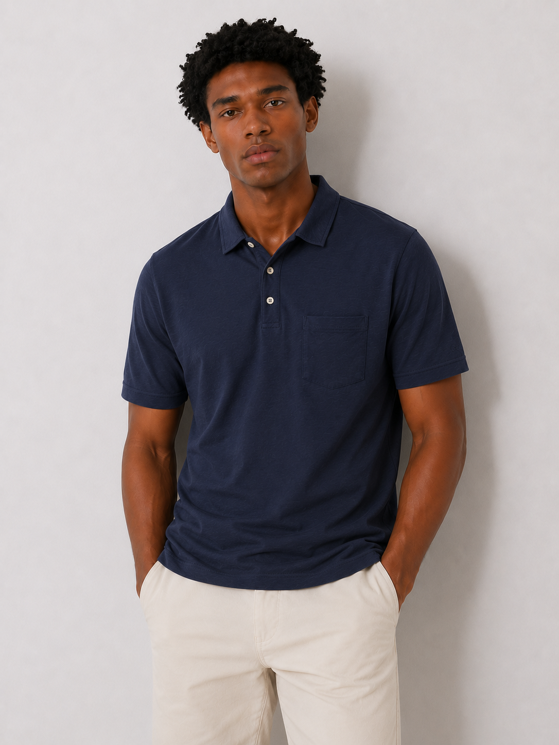 Polo - Slub - Navy
