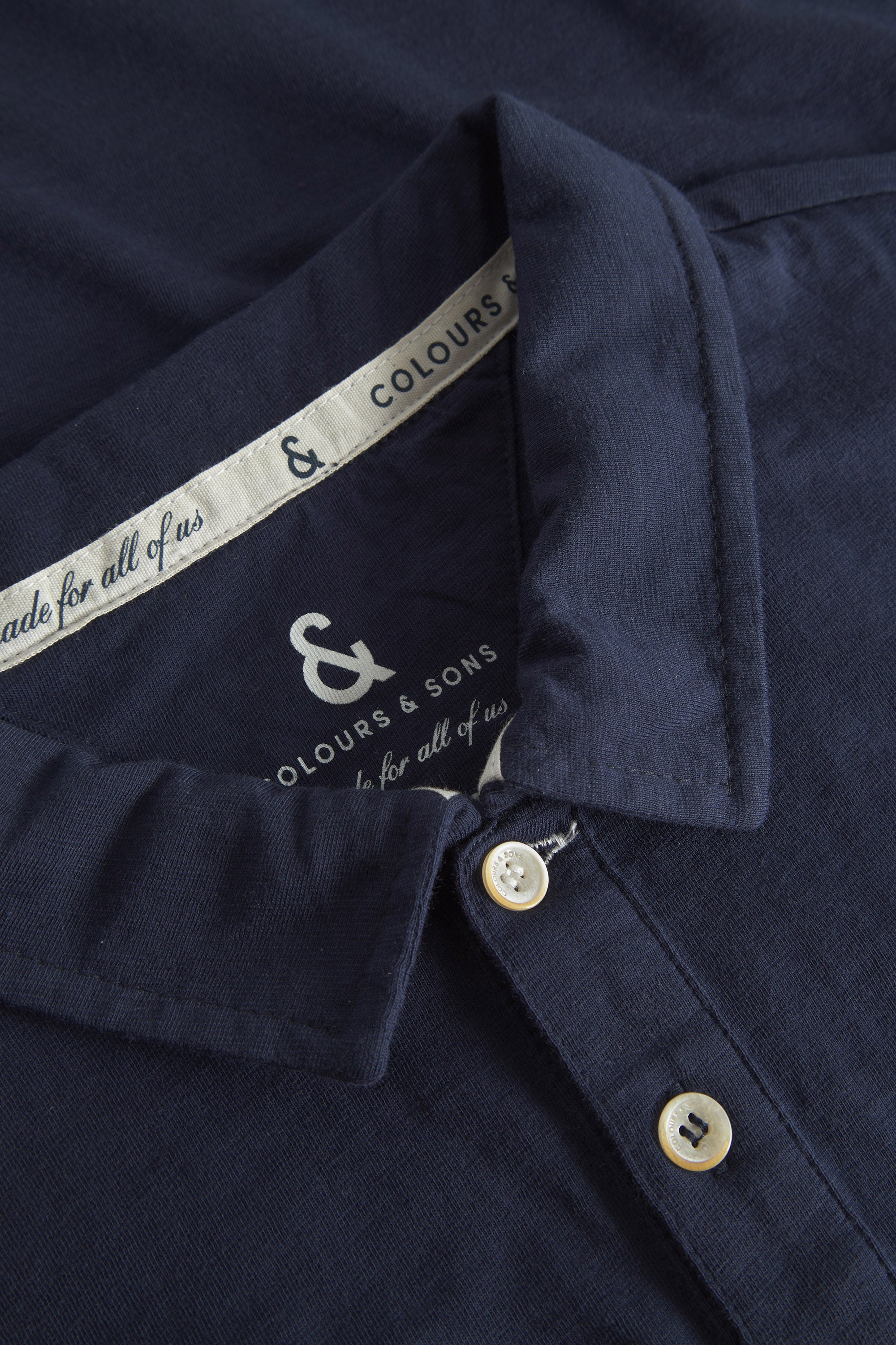 Herren Poloshirt, navy, 100% Baumwolle von Colours & Sons