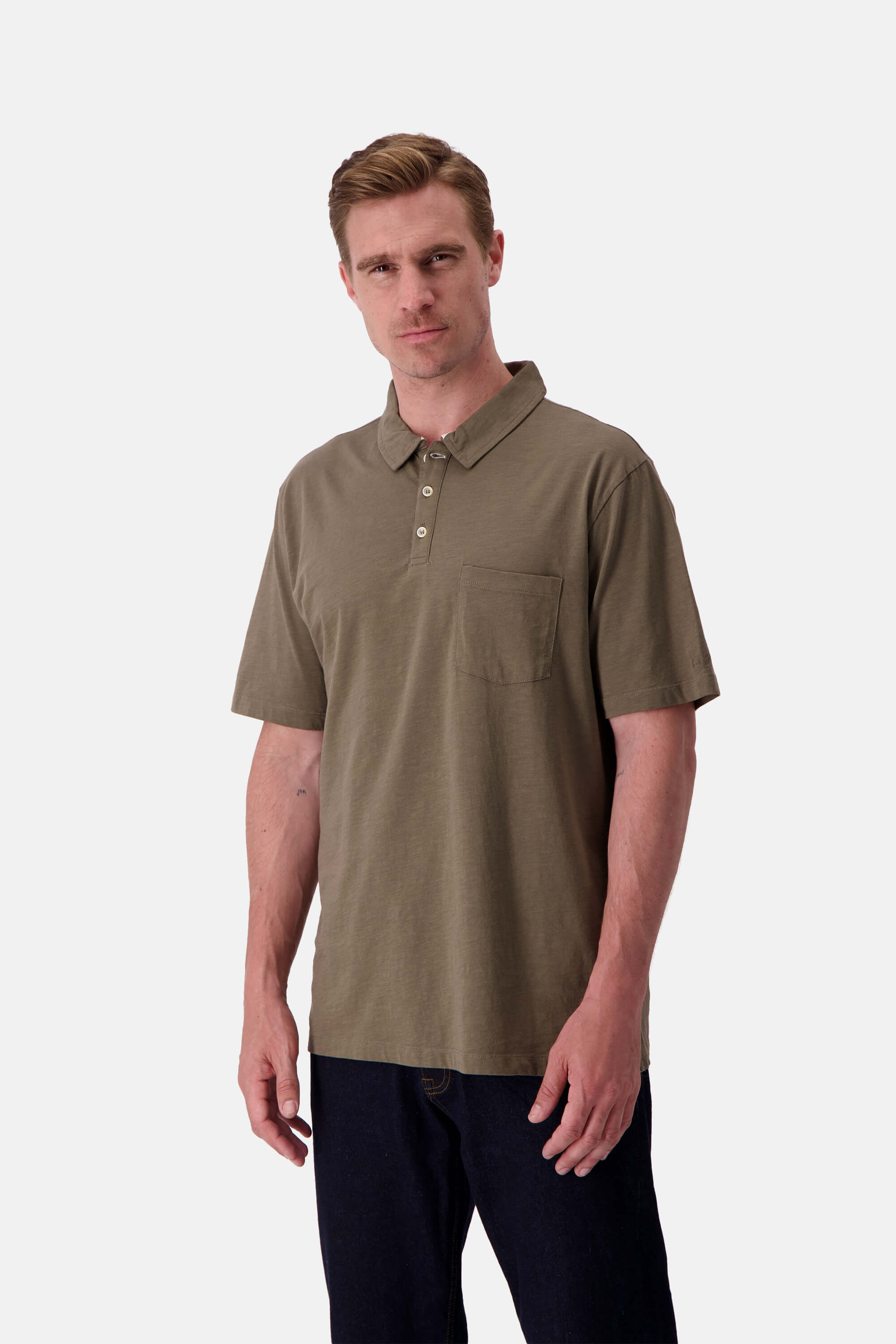 Poloshirt Slub - Olive