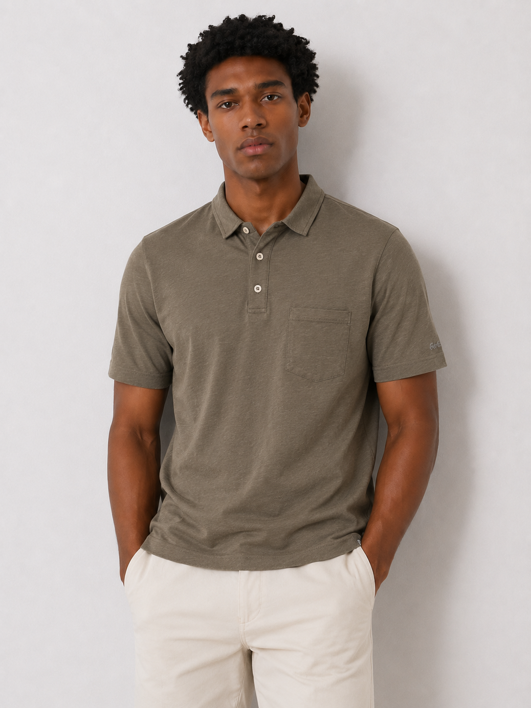 Poloshirt Slub - Olive
