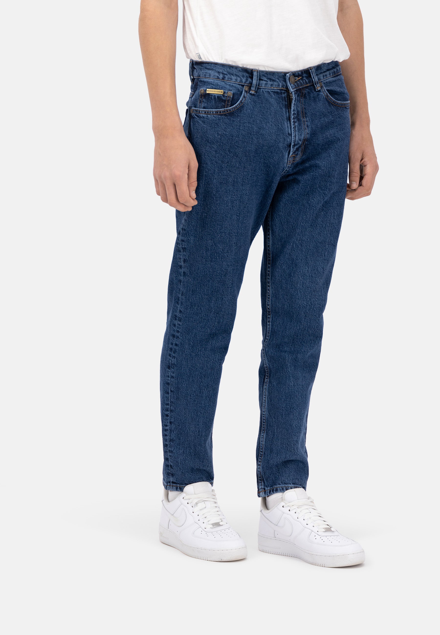 Denim Cropped Stretch - Dark Blue