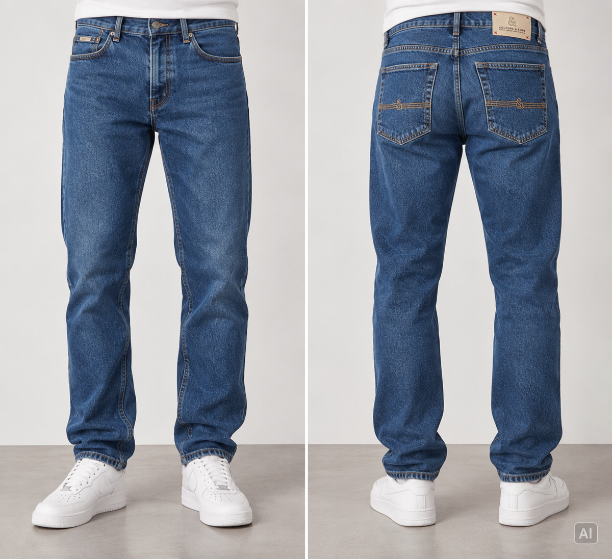 Denim Cropped Stretch - Dark Blue