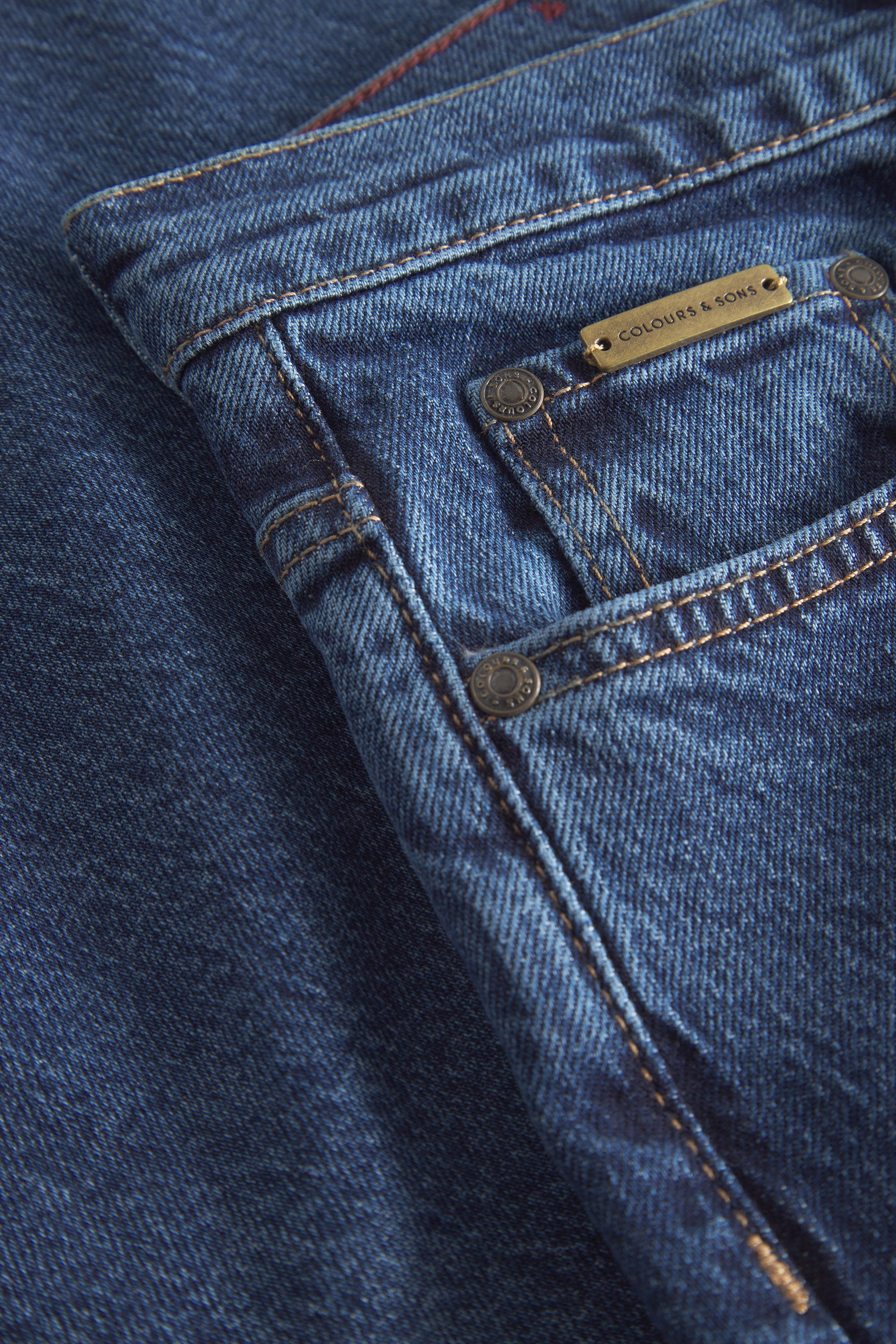 Herren Jeans, blau, 77% Baumwolle 22% recycled Baumwolle 1% Elastan von Colours & Sons