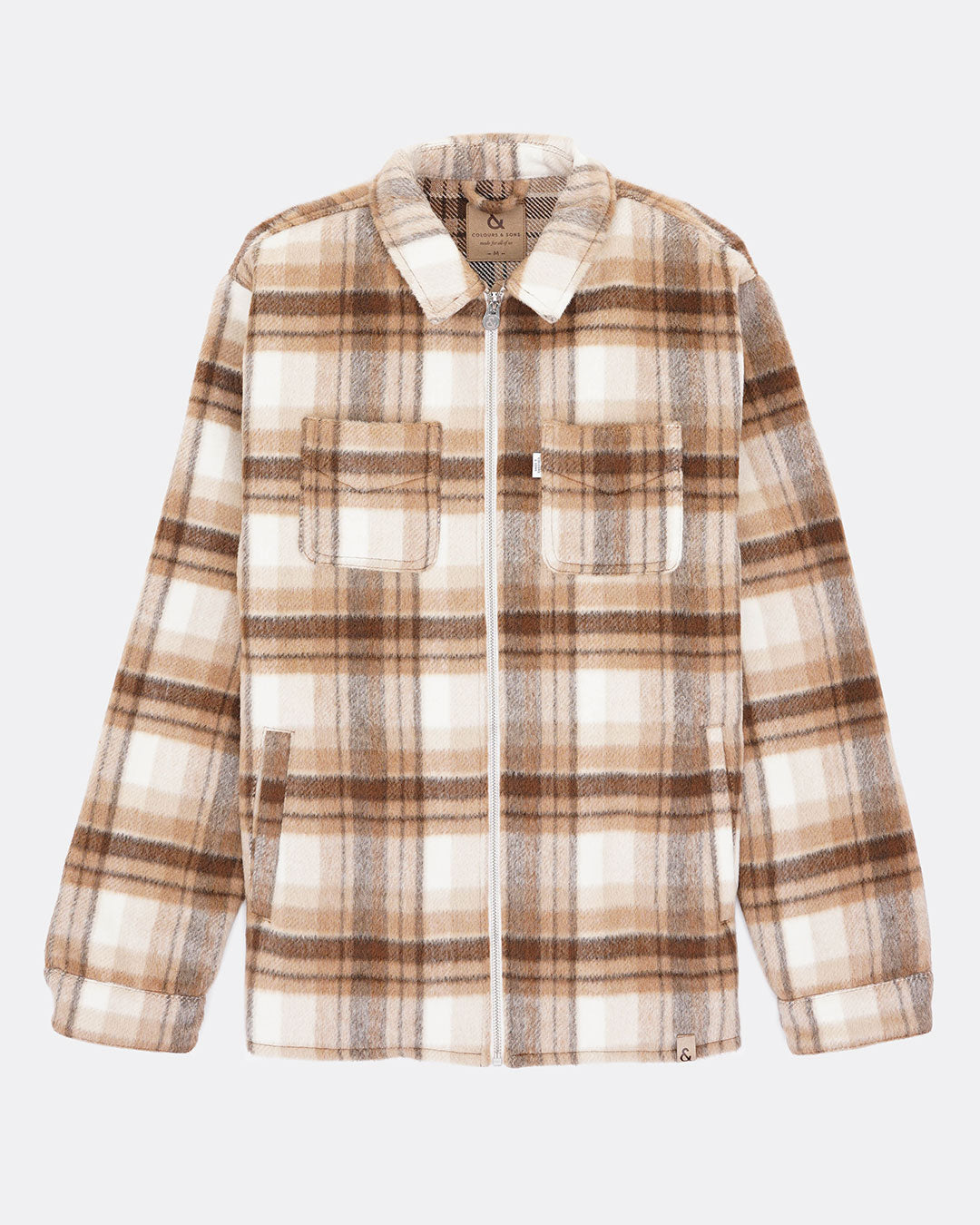 Worker Jacket Zipped - Tobacco Check