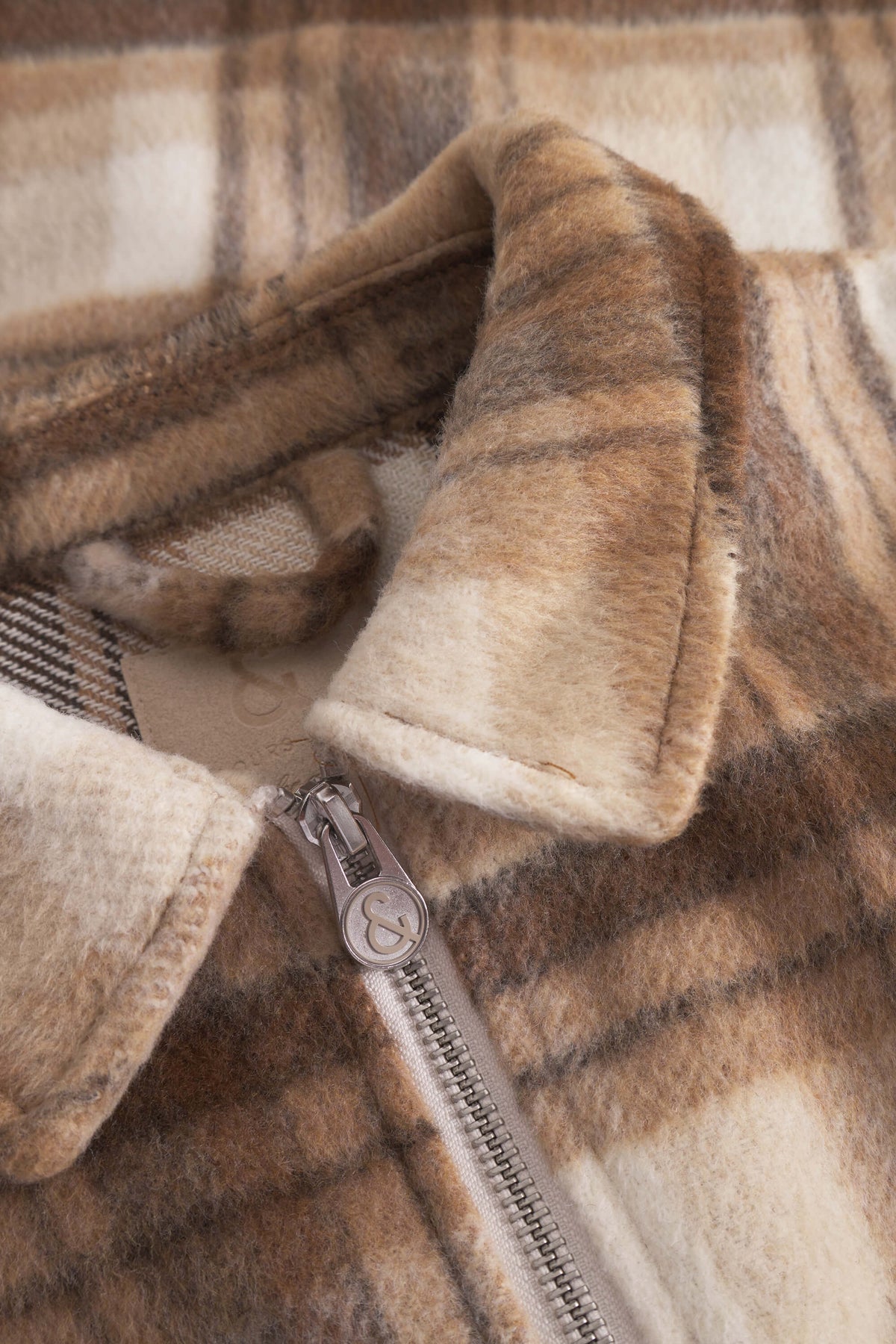 Worker Jacket Zipped - Tobacco Check