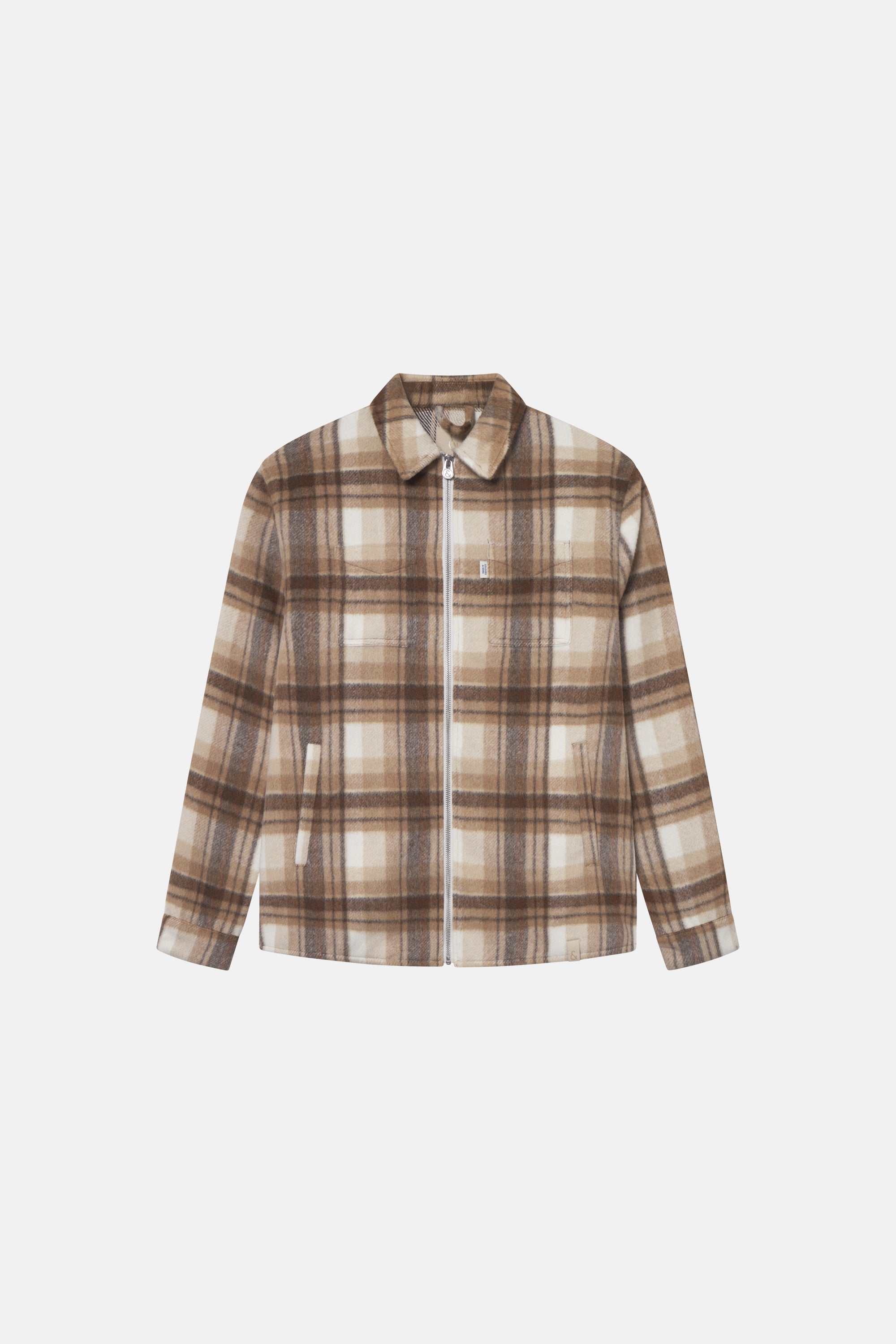 Worker Jacket-Zipped - Tobacco Check