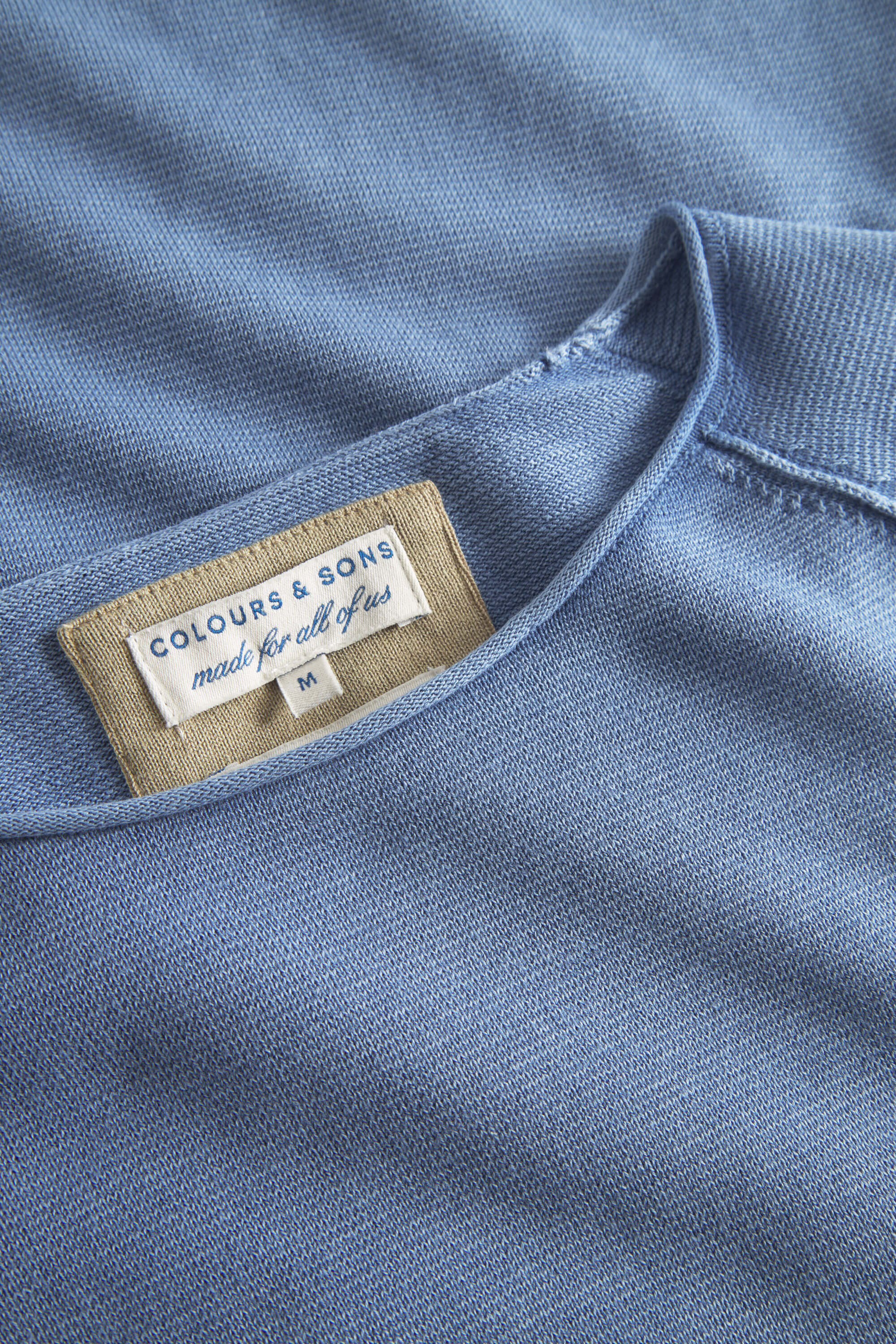 Herren Pullover, blau, 100% Baumwolle von Colours & Sons
