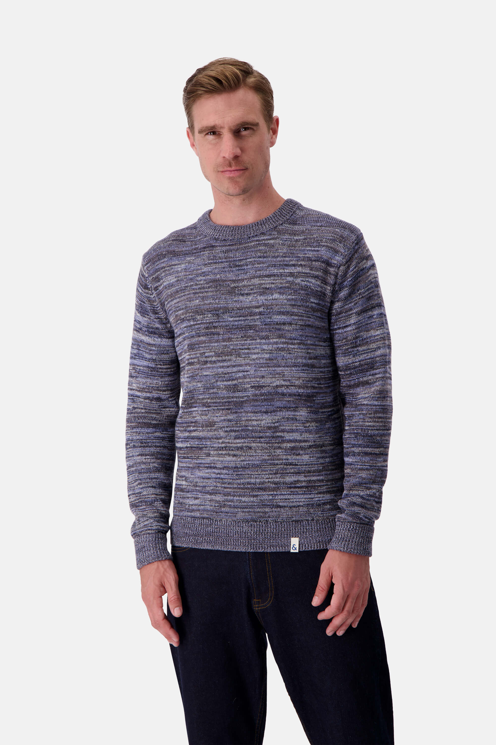 Mouline Pullover - Stone Mouliné