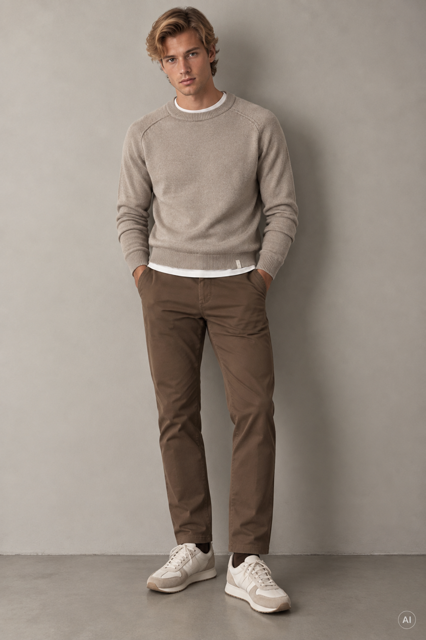 Strickpullover Merino Blend - Tent