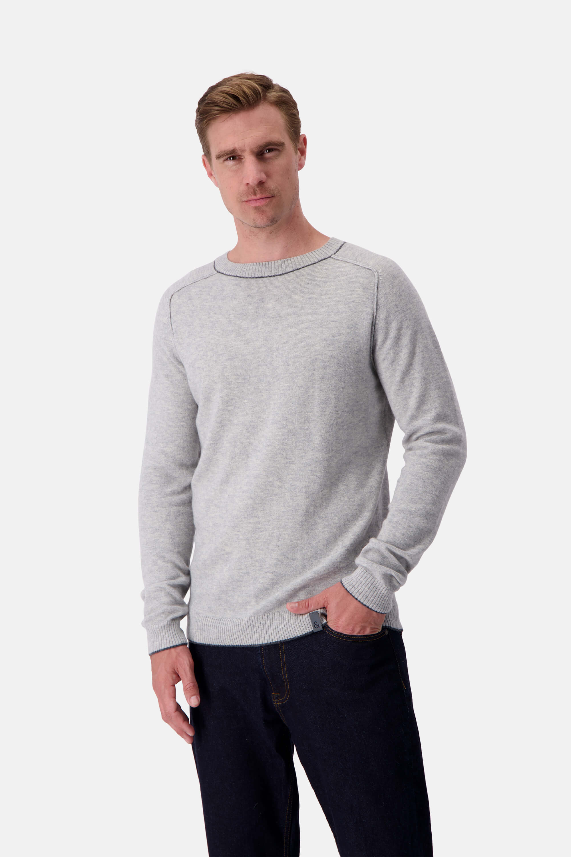 Knitted Jumper Merino Blend - Silver