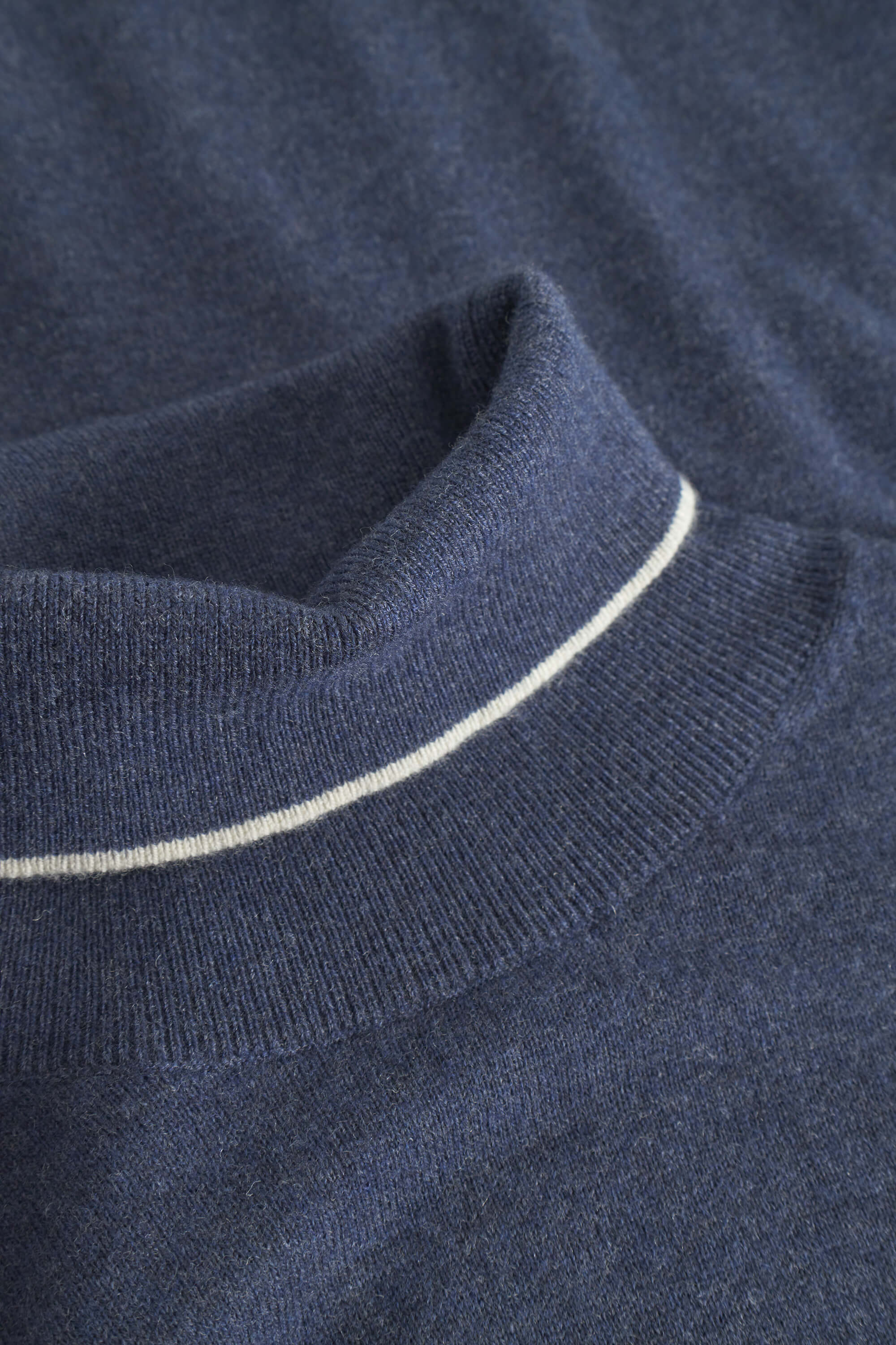 Rollkragen Pullover Merino Blend - Navy