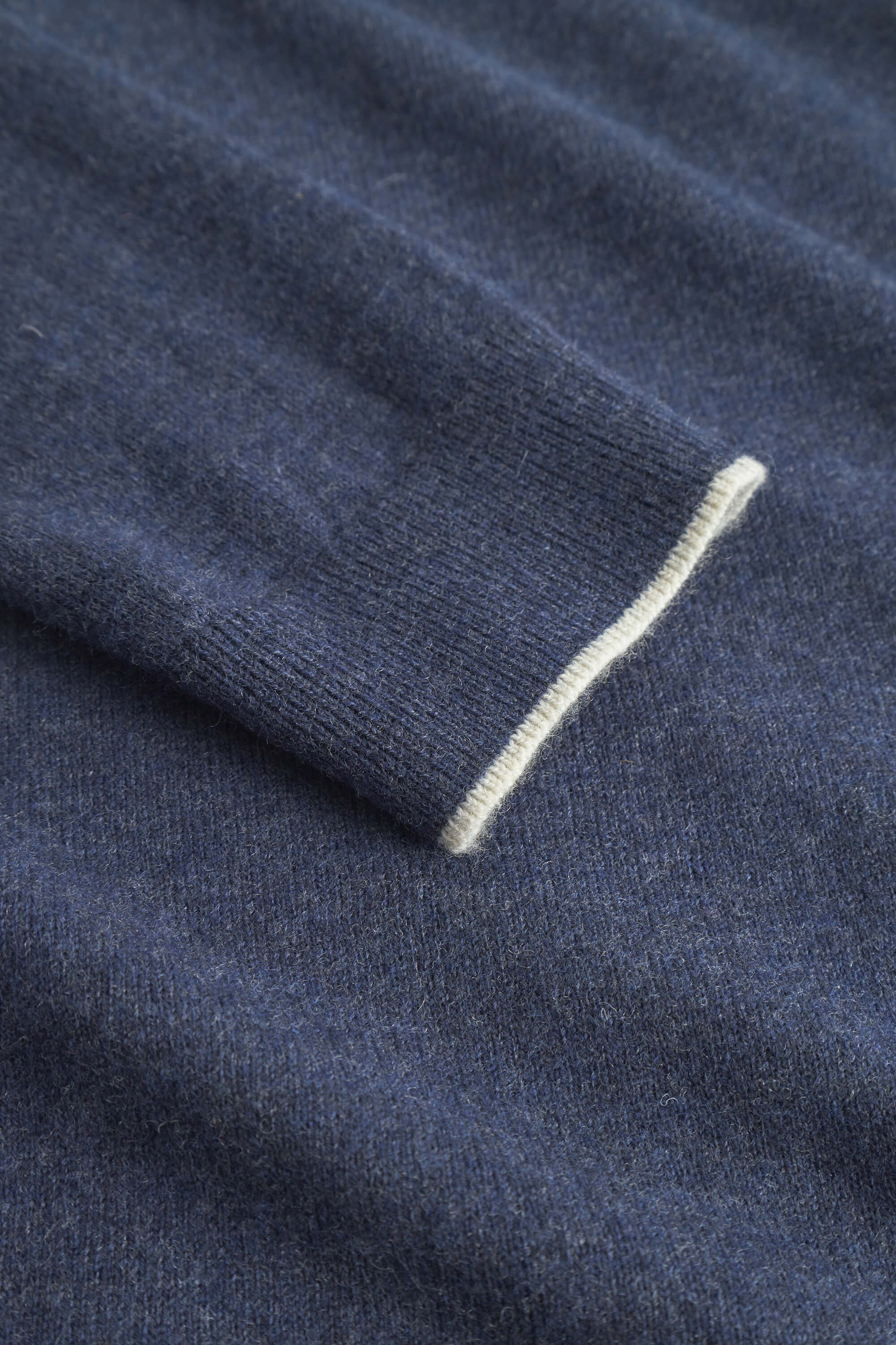Rollkragen Pullover Merino Blend - Navy