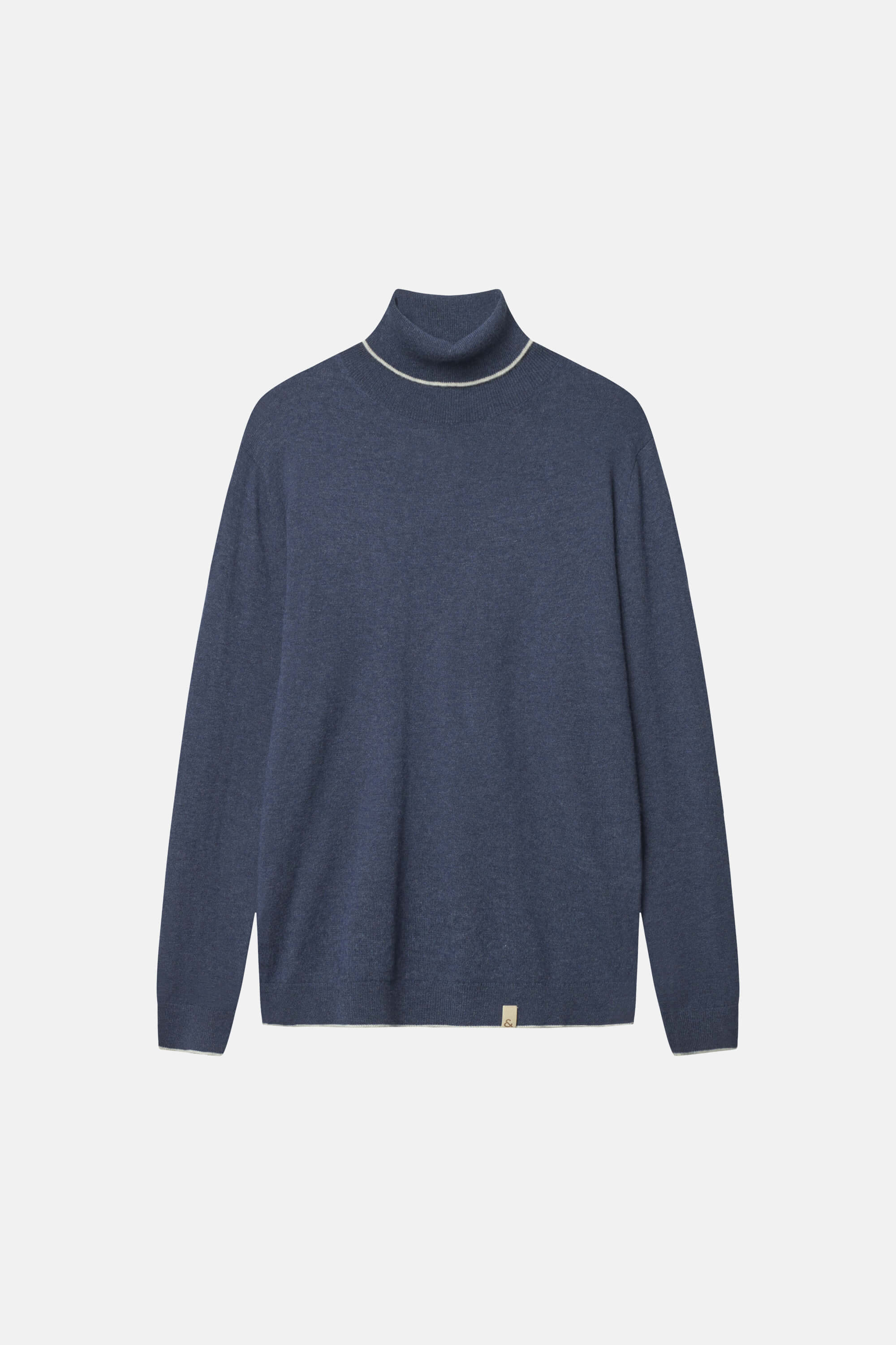Rollkragen Pullover Merino Blend - Navy