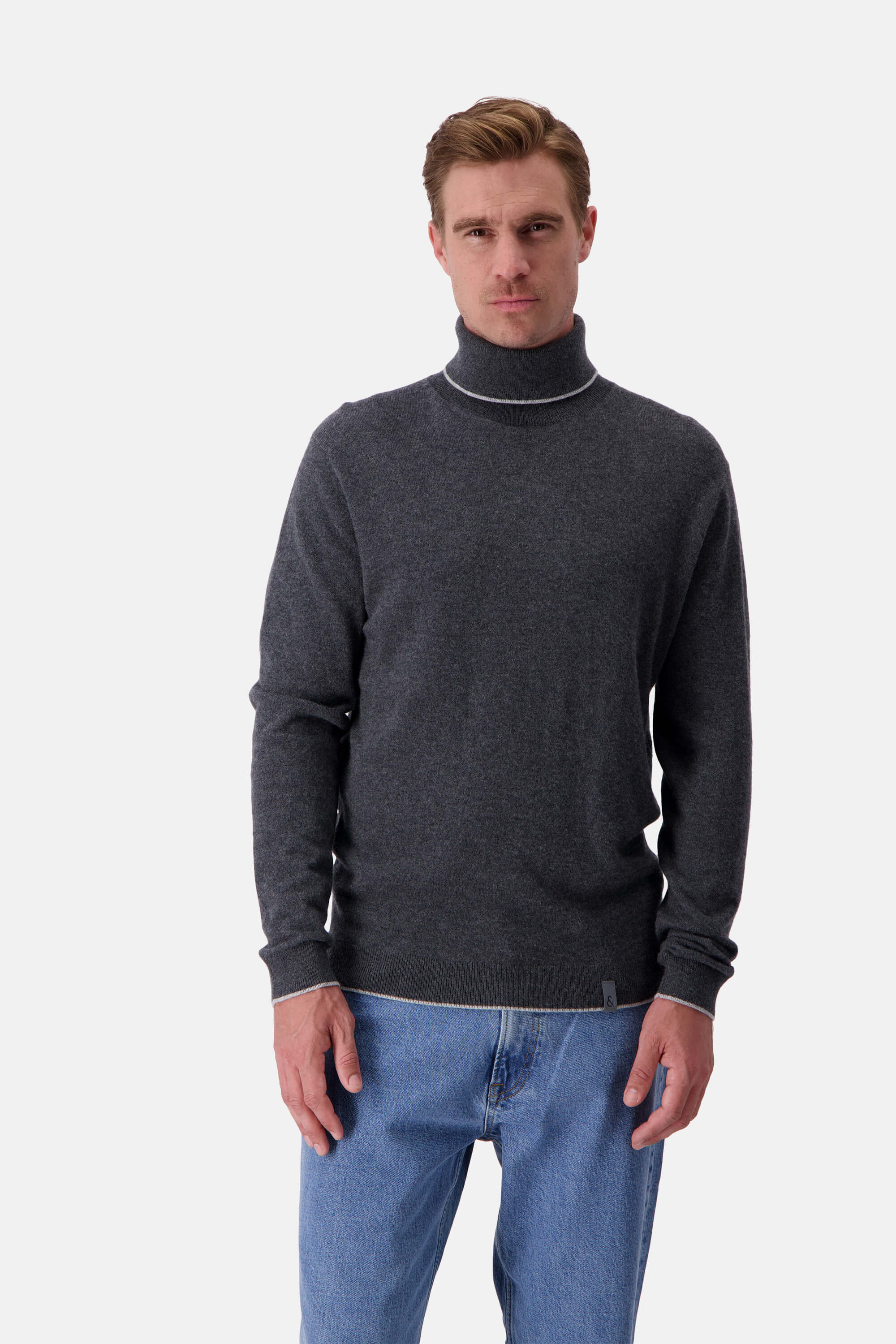 Knitted Jumper Merino Blend - Anthracite