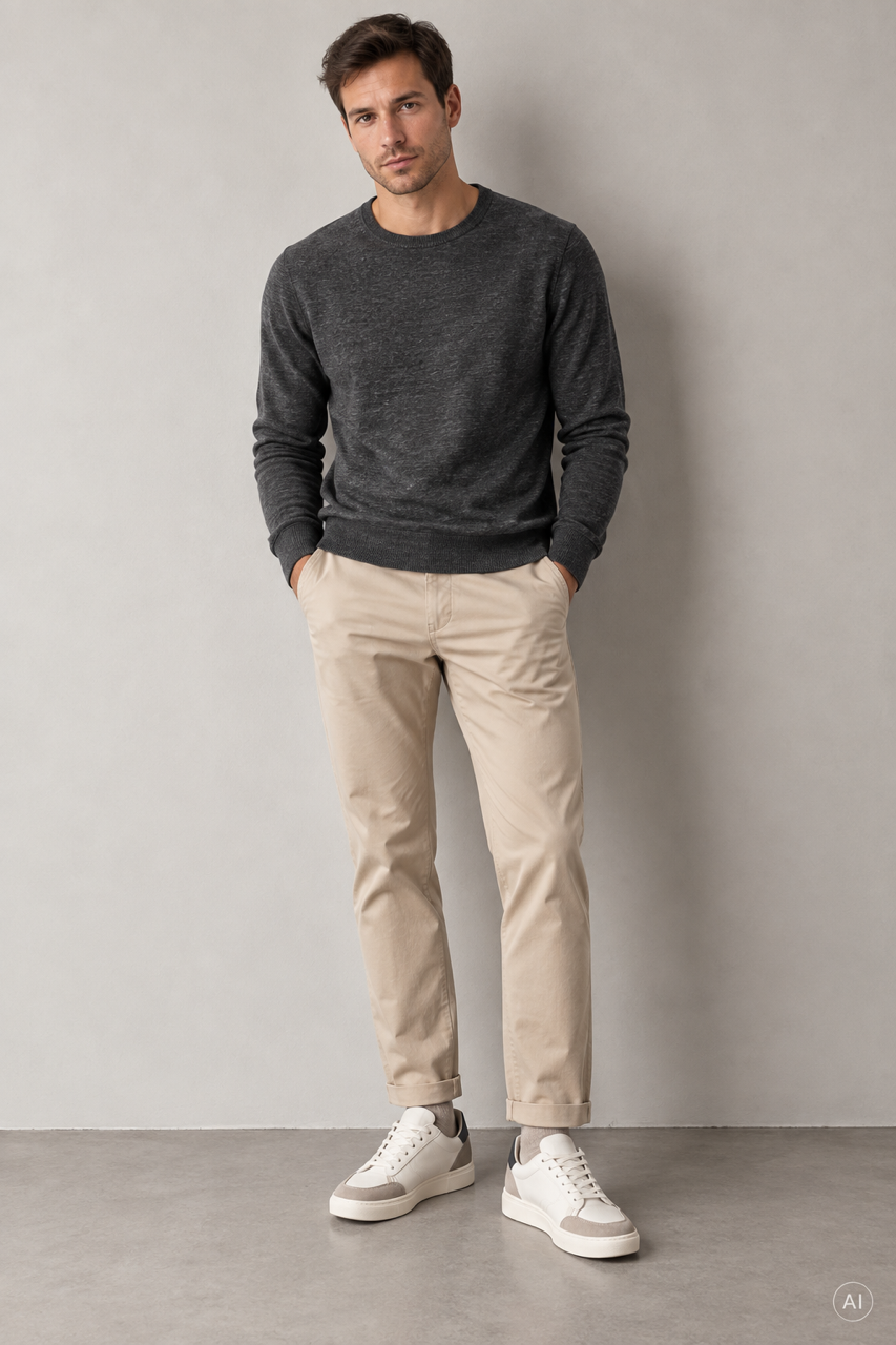 Pullover Slub - Anthracite