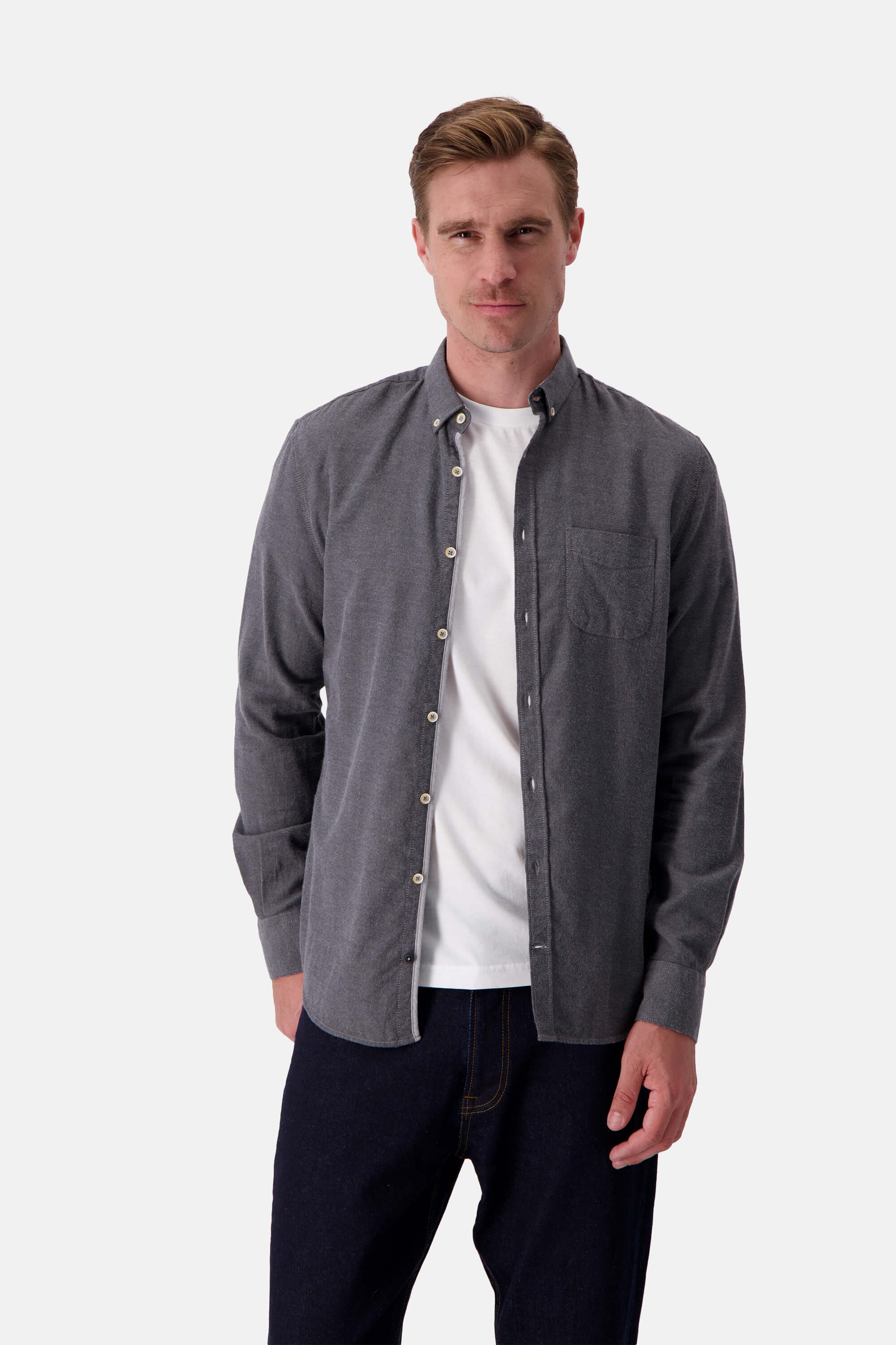 Shirt Twill Basic - Anthracite