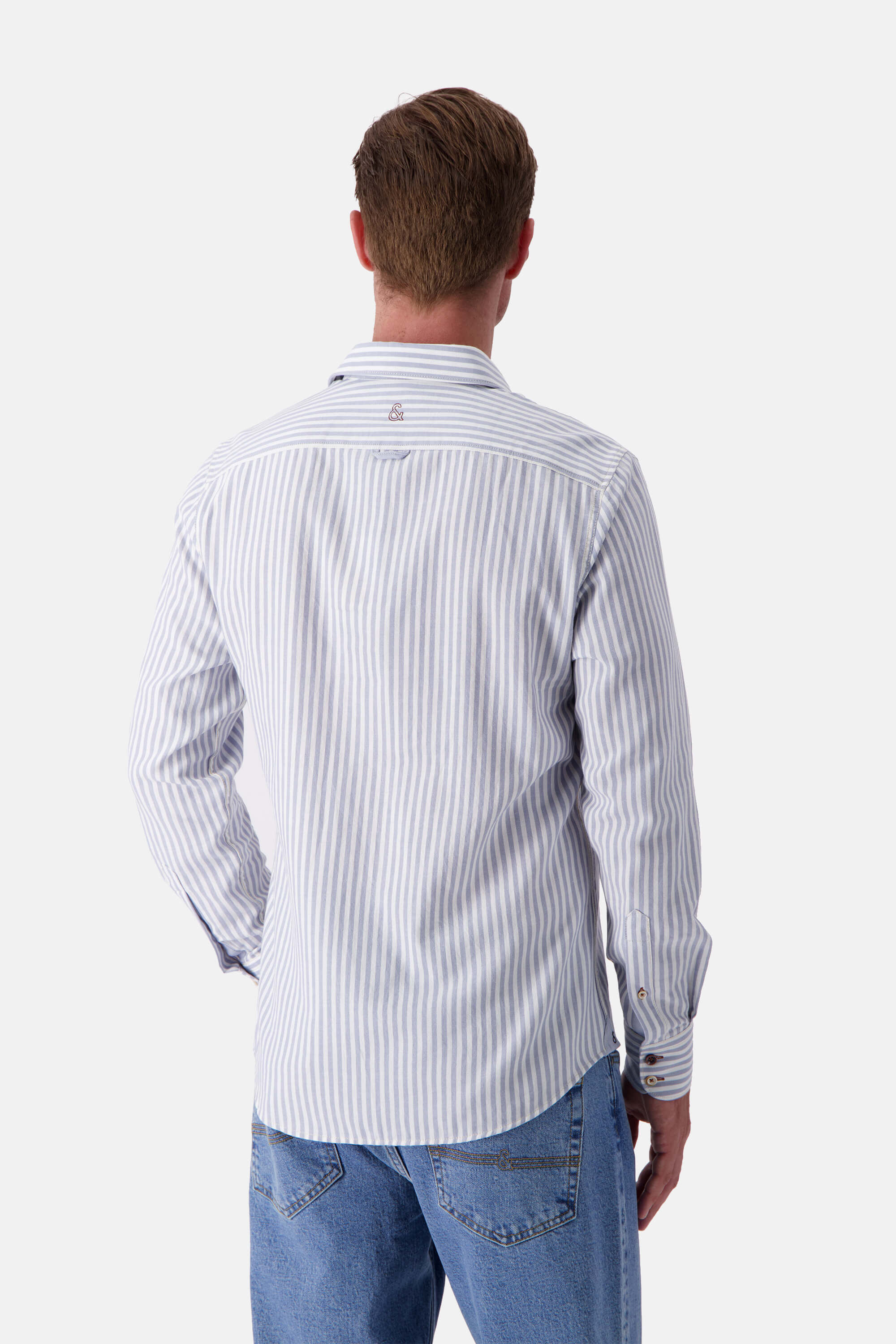 Hemd Twill Basic - Lake Stripes