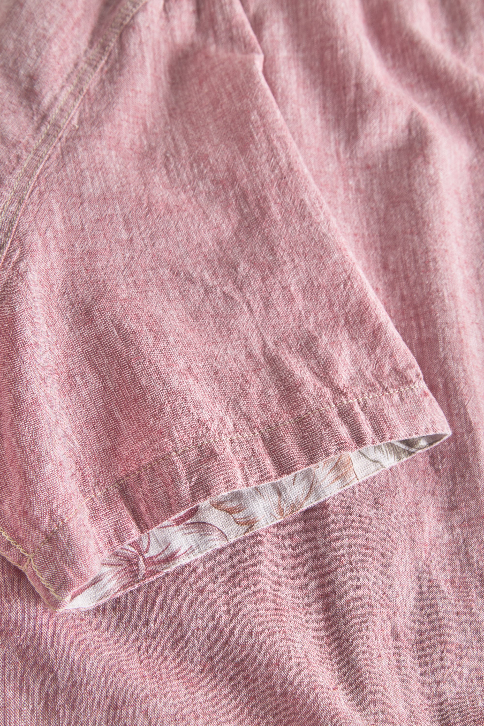 Basic Linen Shirt Short Sleeve - Mauve