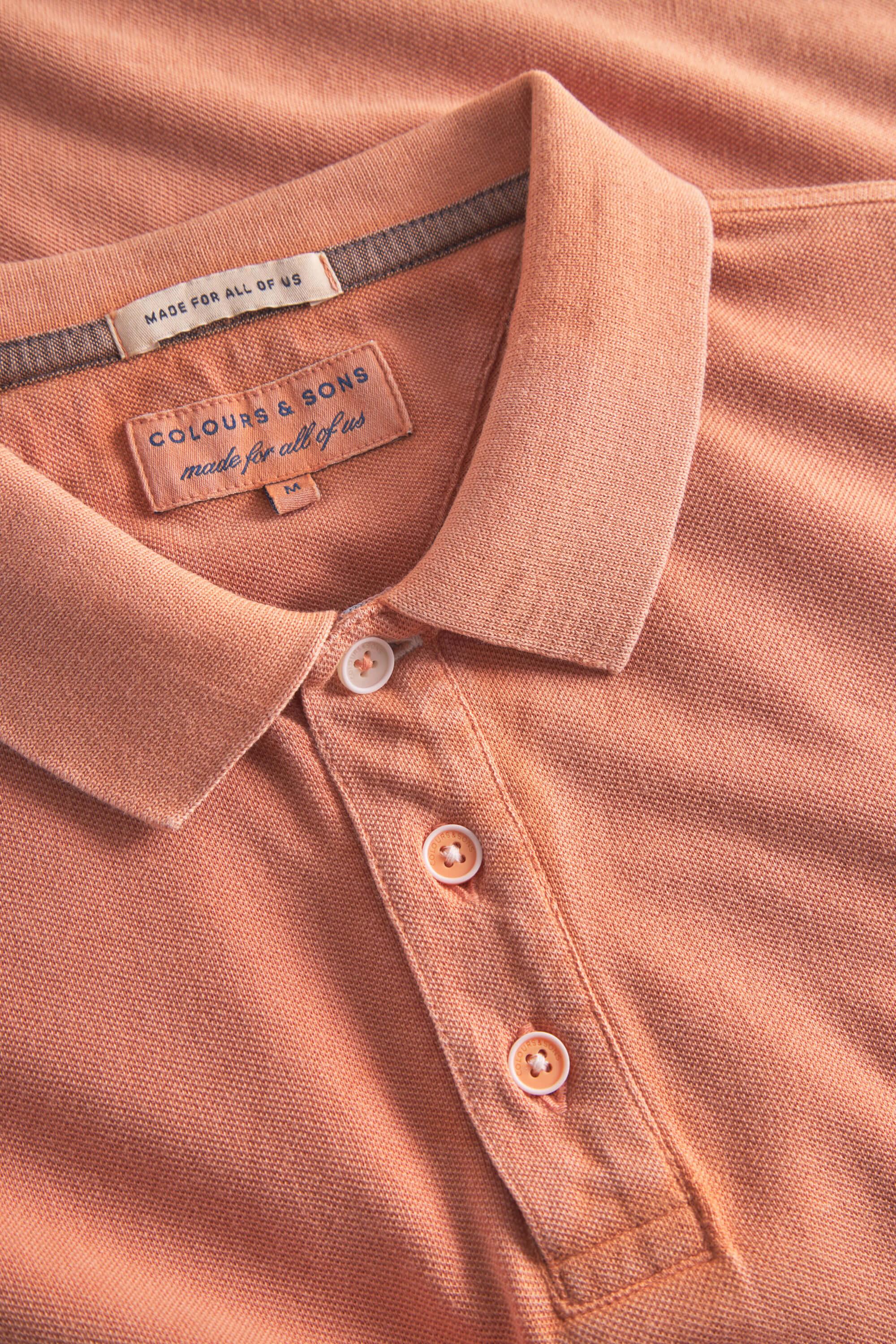 Herren Polo-Shirt, orange, 100% Baumwolle von Colours & Sons