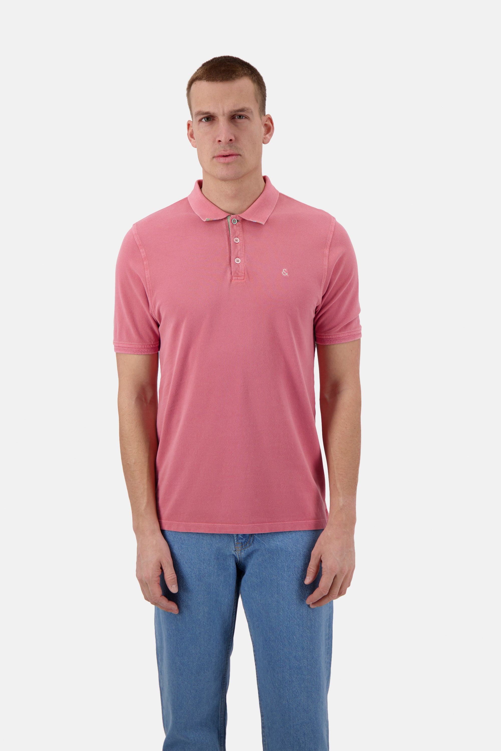 Herren Polo-Shirt, rosa, 100% Baumwolle von Colours & Sons
