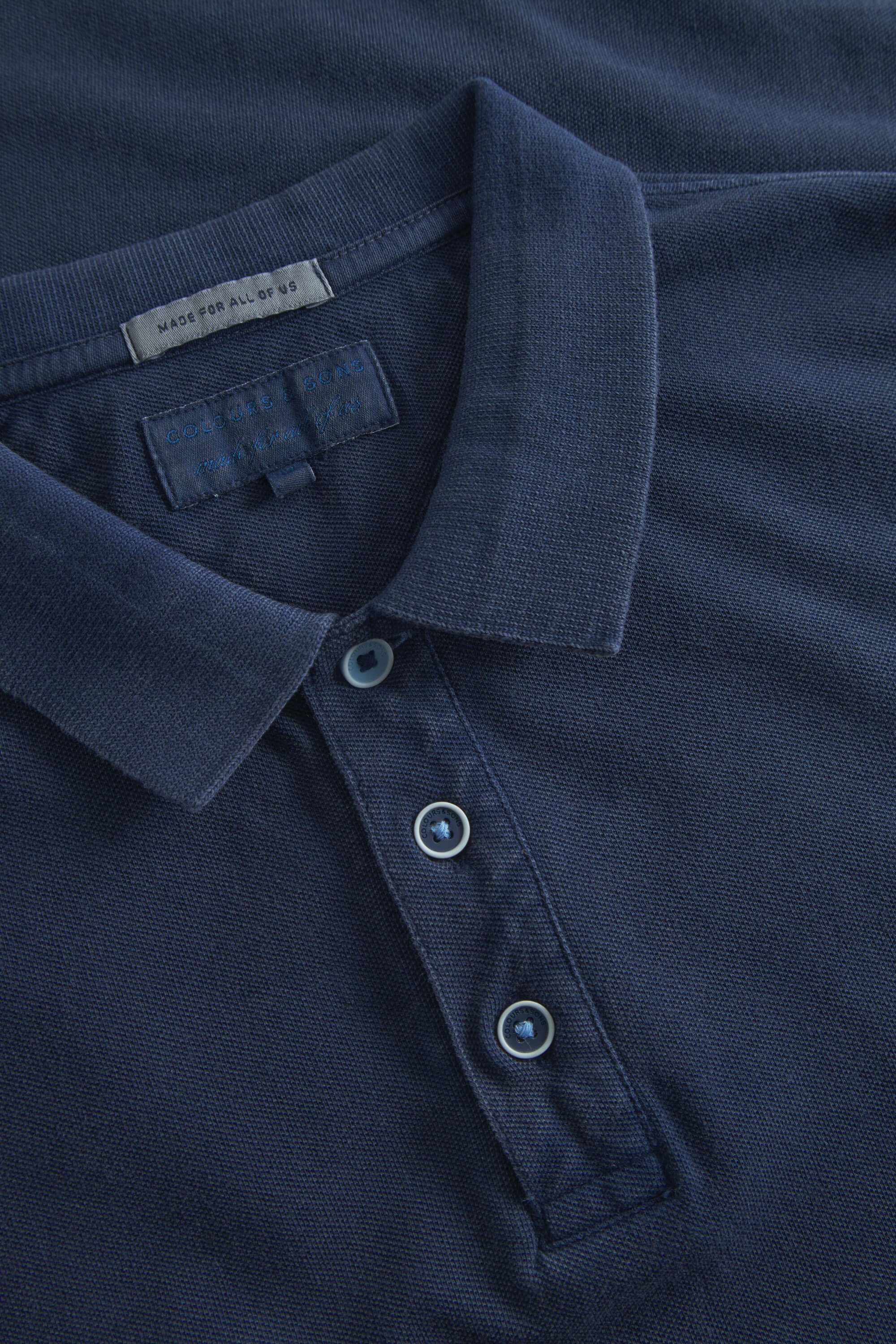 Herren Polo-Shirt,navy, 100% Baumwolle von Colours & Sons