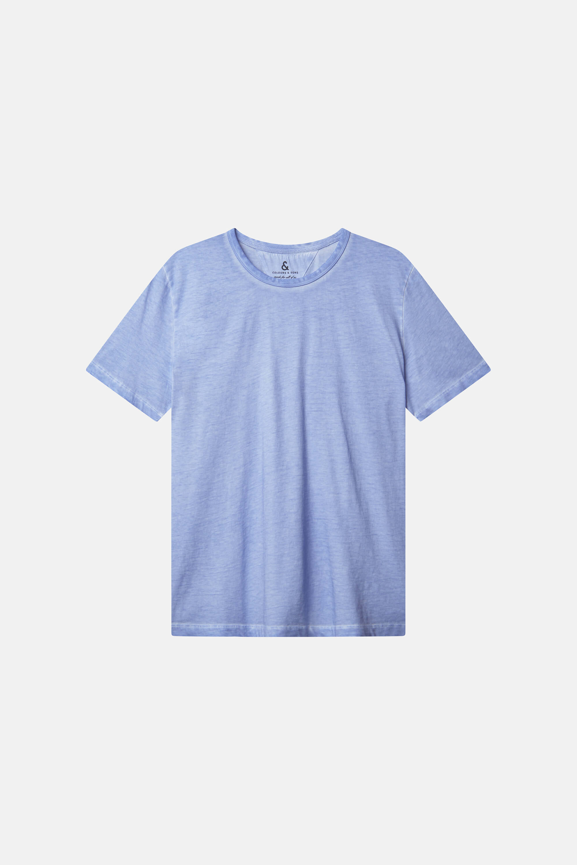 Herren T-Shirt hellblau, 100% Baumwolle von Colours & Sons