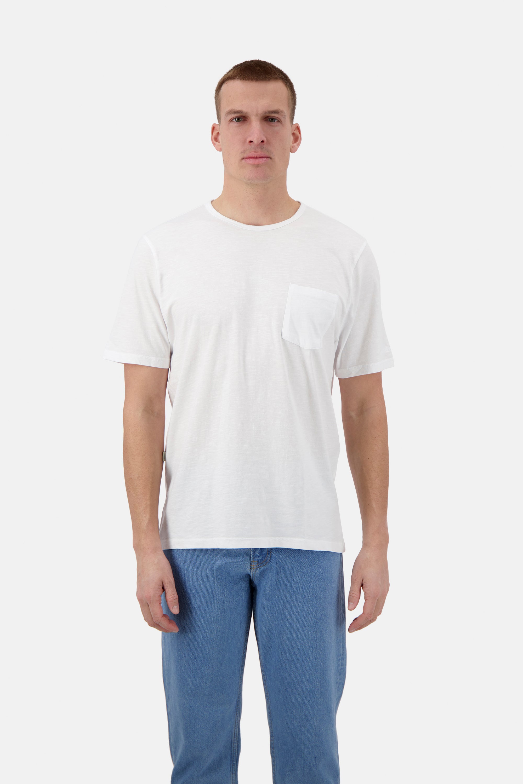 Herren T-Shirt Slub, weiß, 100% Baumwolle von Colours & Sons