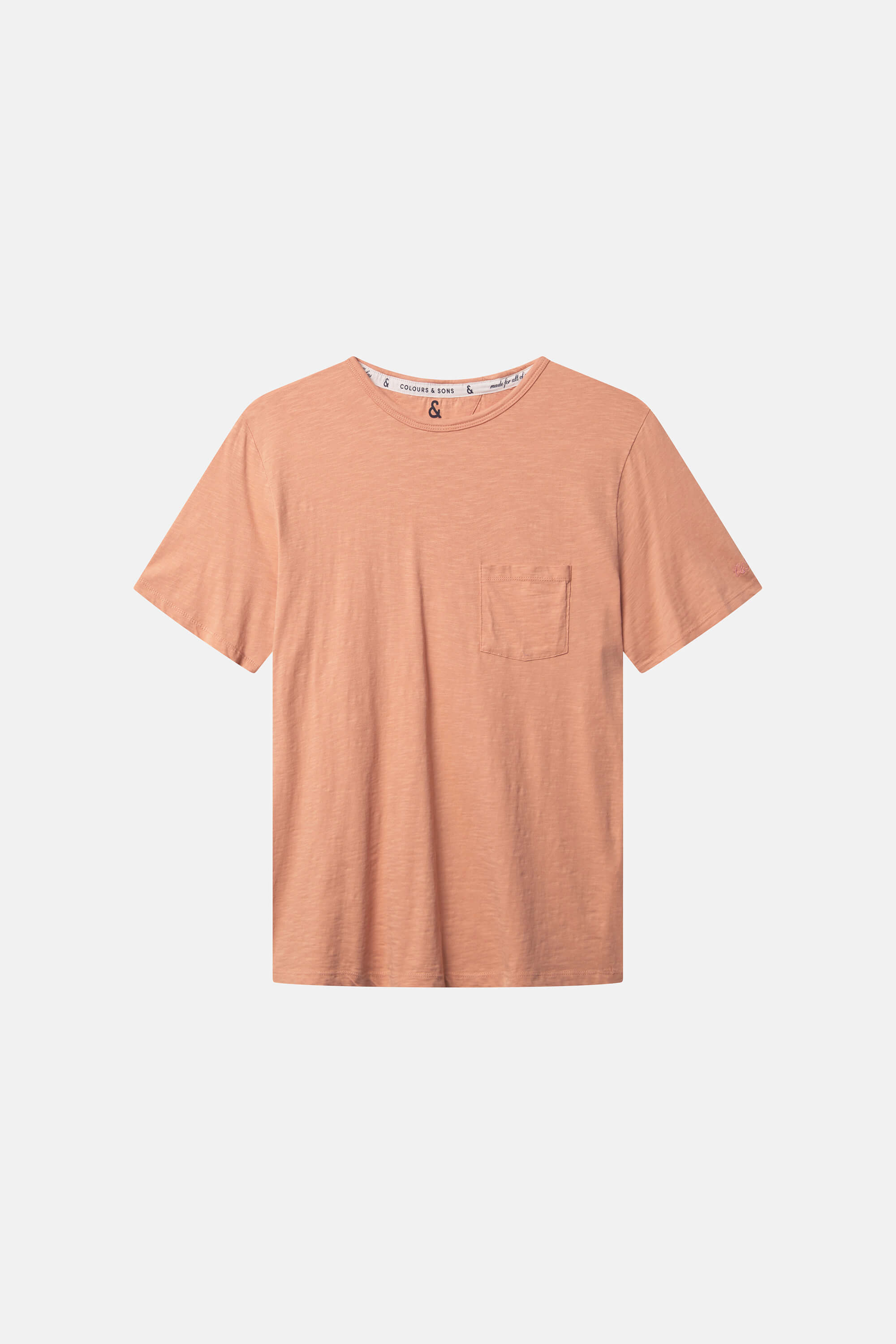 Herren T-Shirt Slub, orange, 100% Baumwolle von Colours & Sons