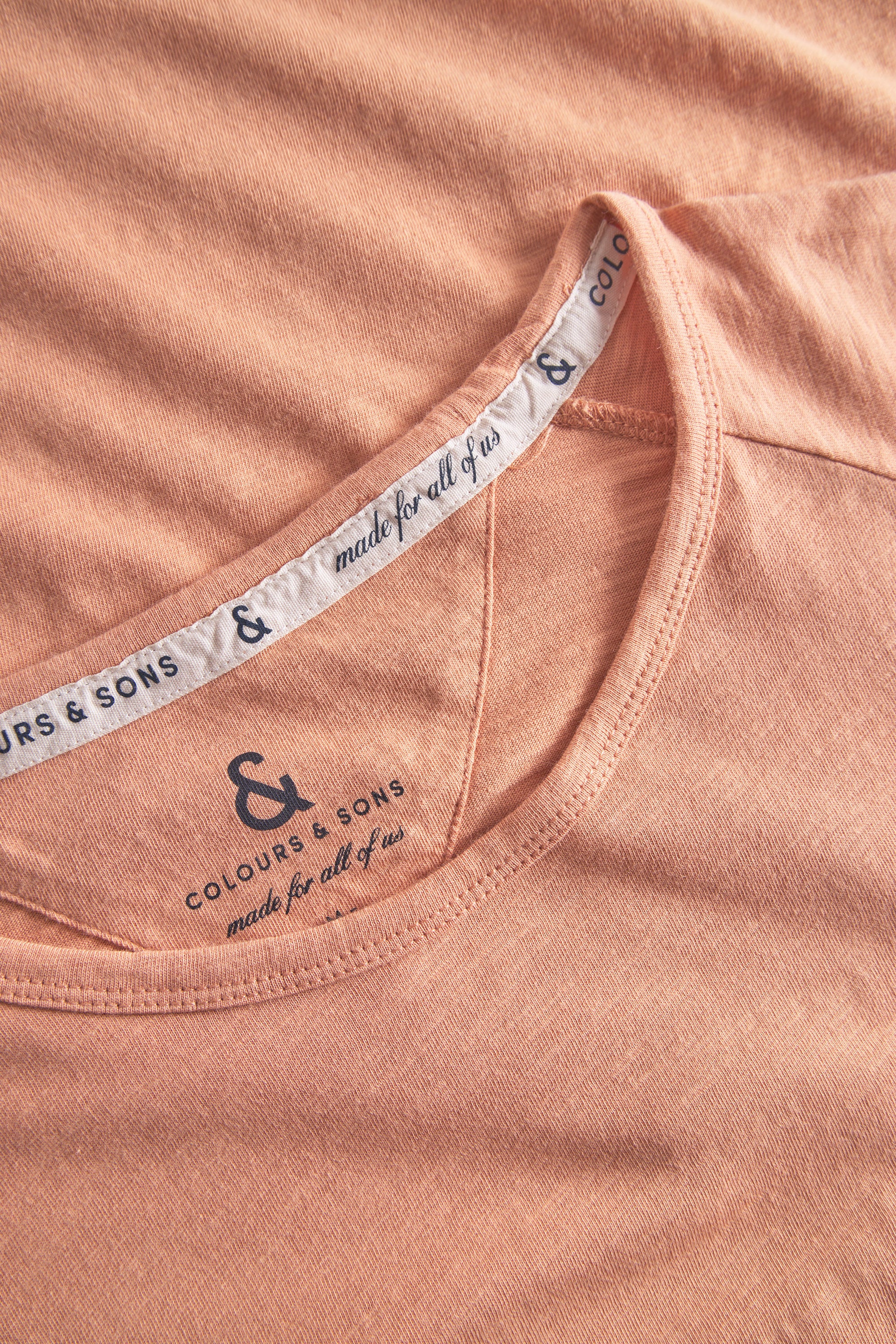 Herren Longsleeve Shirt, orange, 100% Baumwolle von Colours & Sons