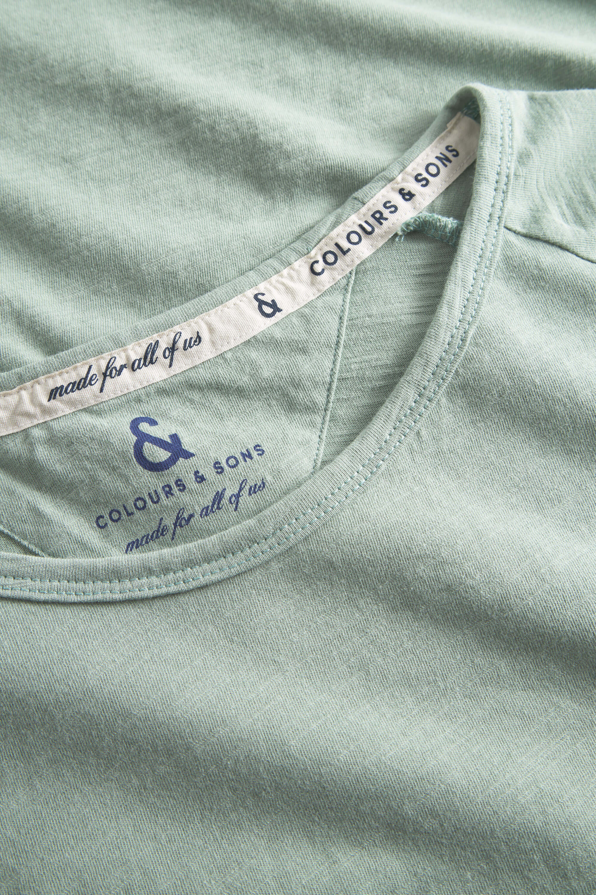 Herren Longsleeve Shirt, hellgrün, 100% Baumwolle von Colours & Sons