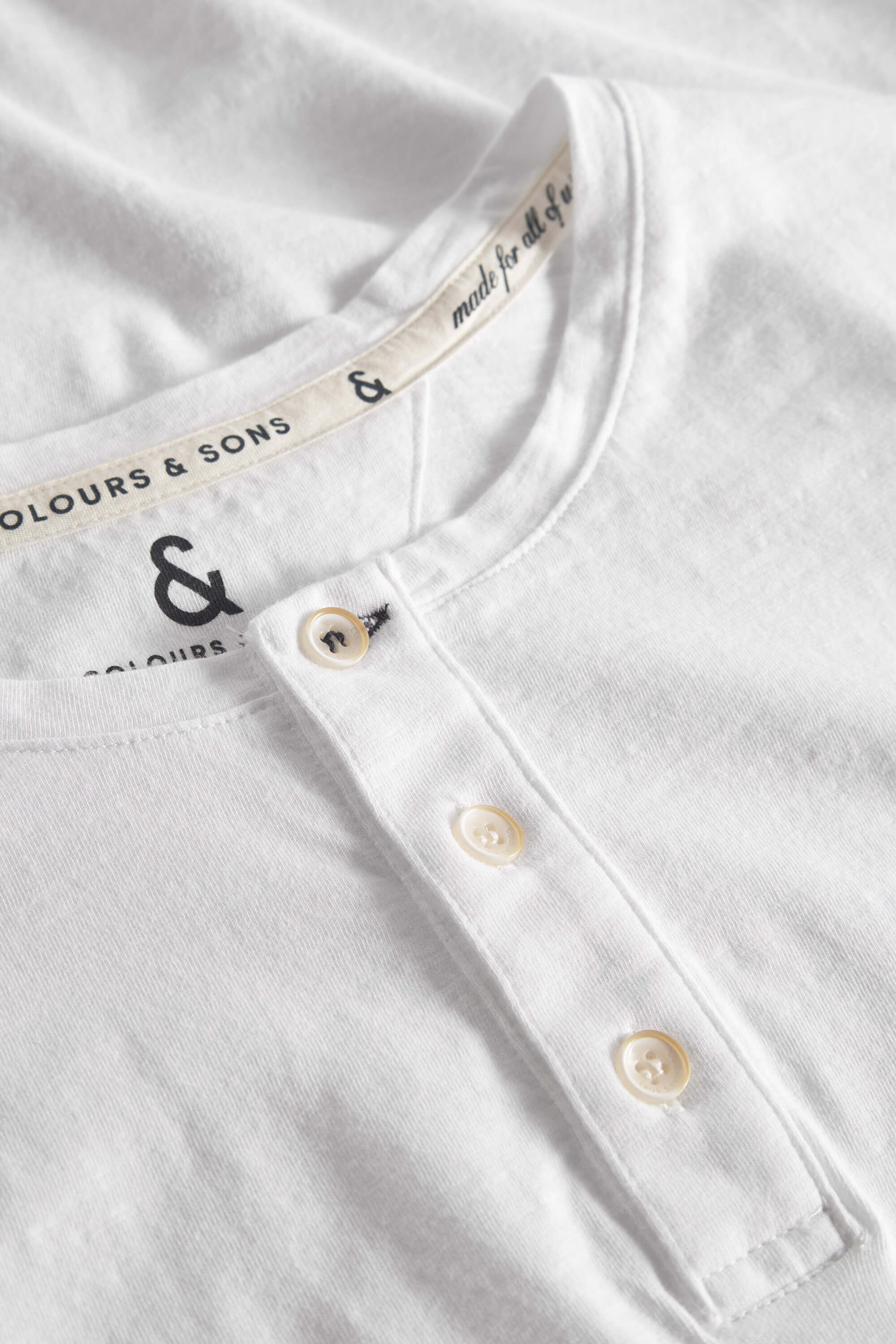 Herren Longsleeve Shirt, weiß, 100% Baumwolle von Colours & Sons