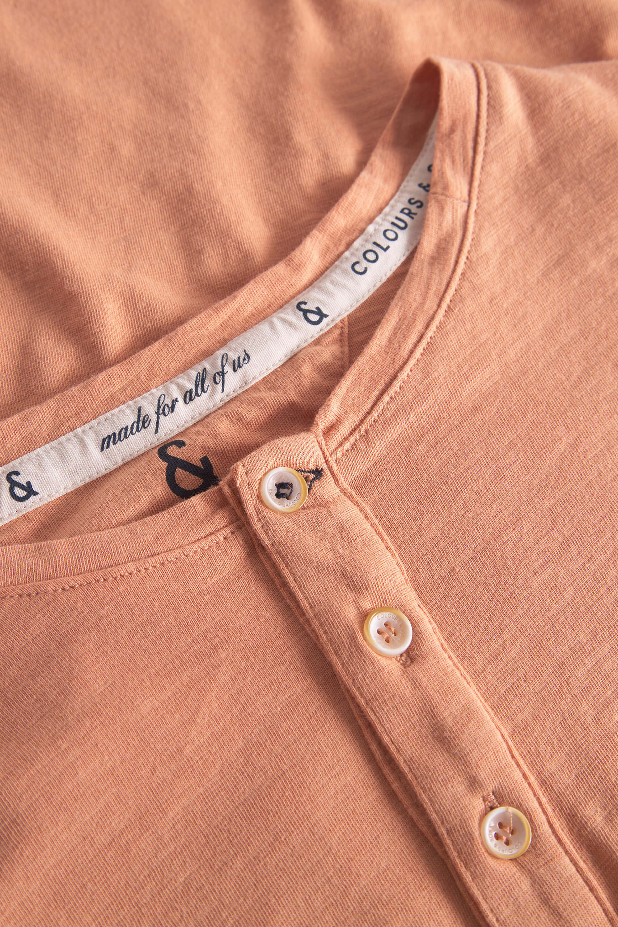 Henley - Slub - Peach