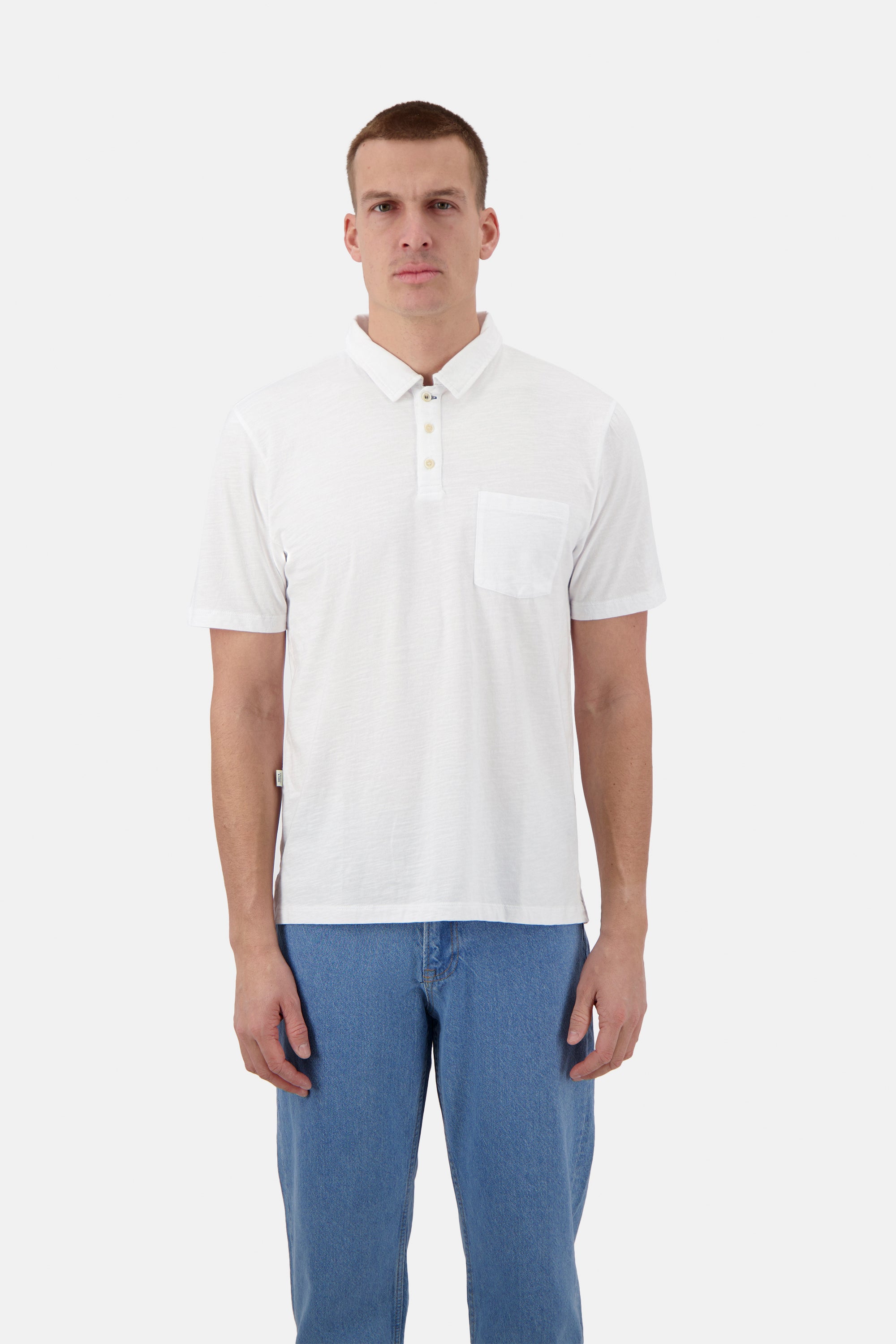 Herren Polo Shirt, weiß, 100% Baumwolle von Colours & Sons