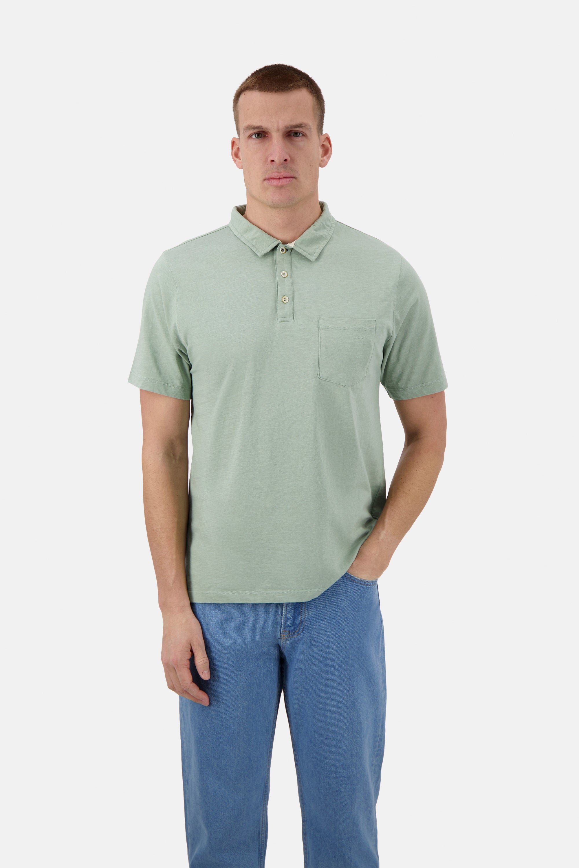 Herren Polo Shirt,hellgrün, 100% Baumwolle von Colours & Sons