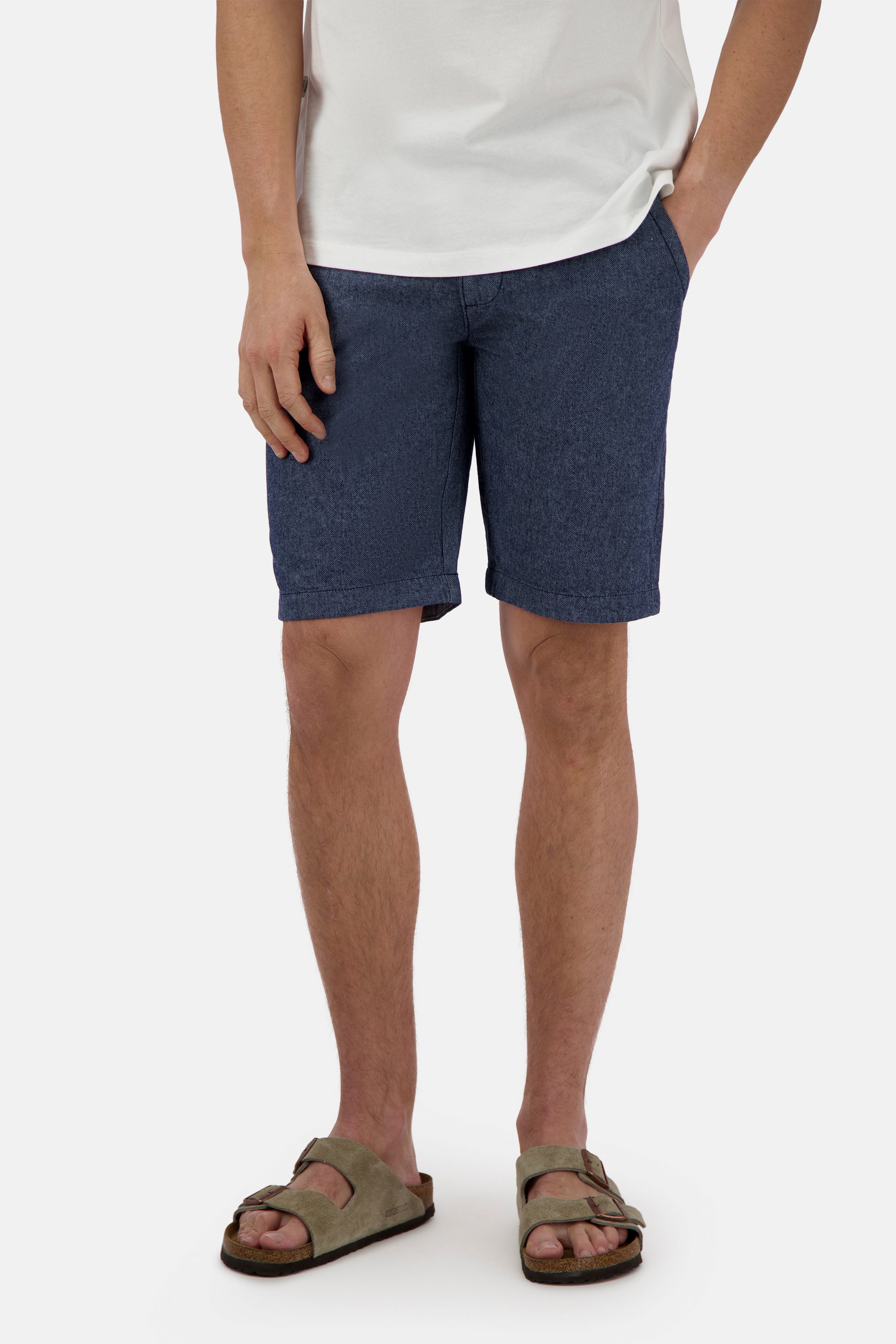 Herren Shorts, navy, 100% Baumwolle von Colours & Sons
