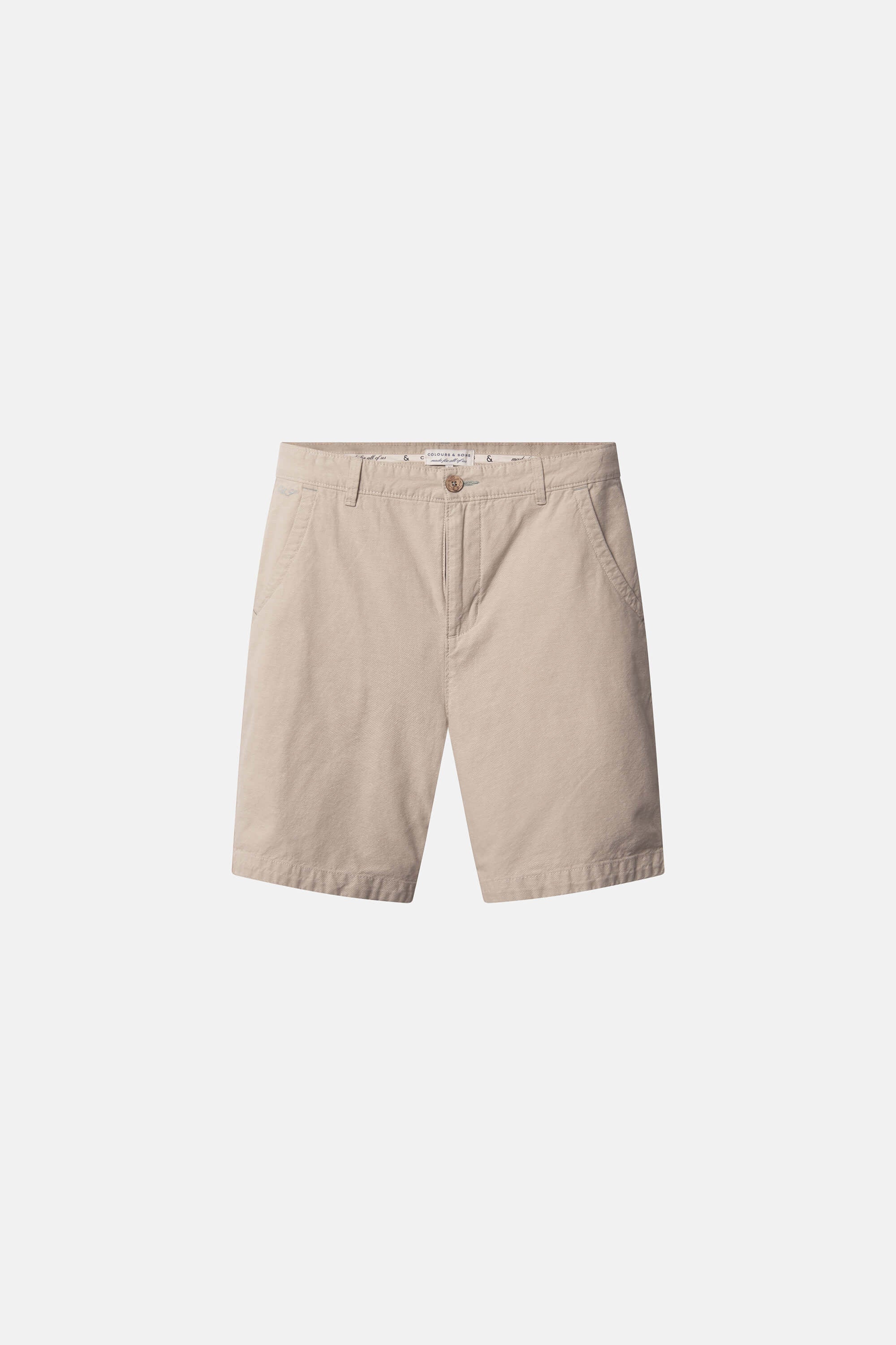 Herren Shorts, beige, 100% Baumwolle von Colours & Sons